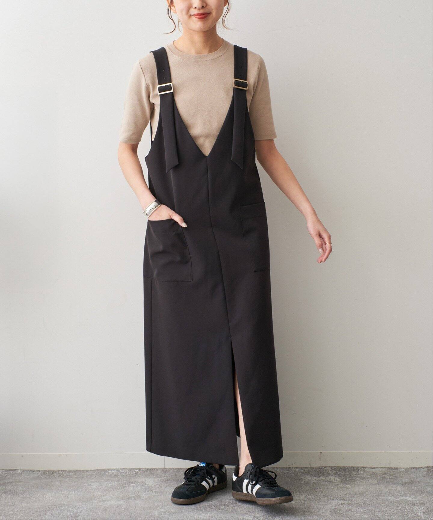 バックル付きダブルクロスジャンスカ（ワンピース）｜Spick and Span  