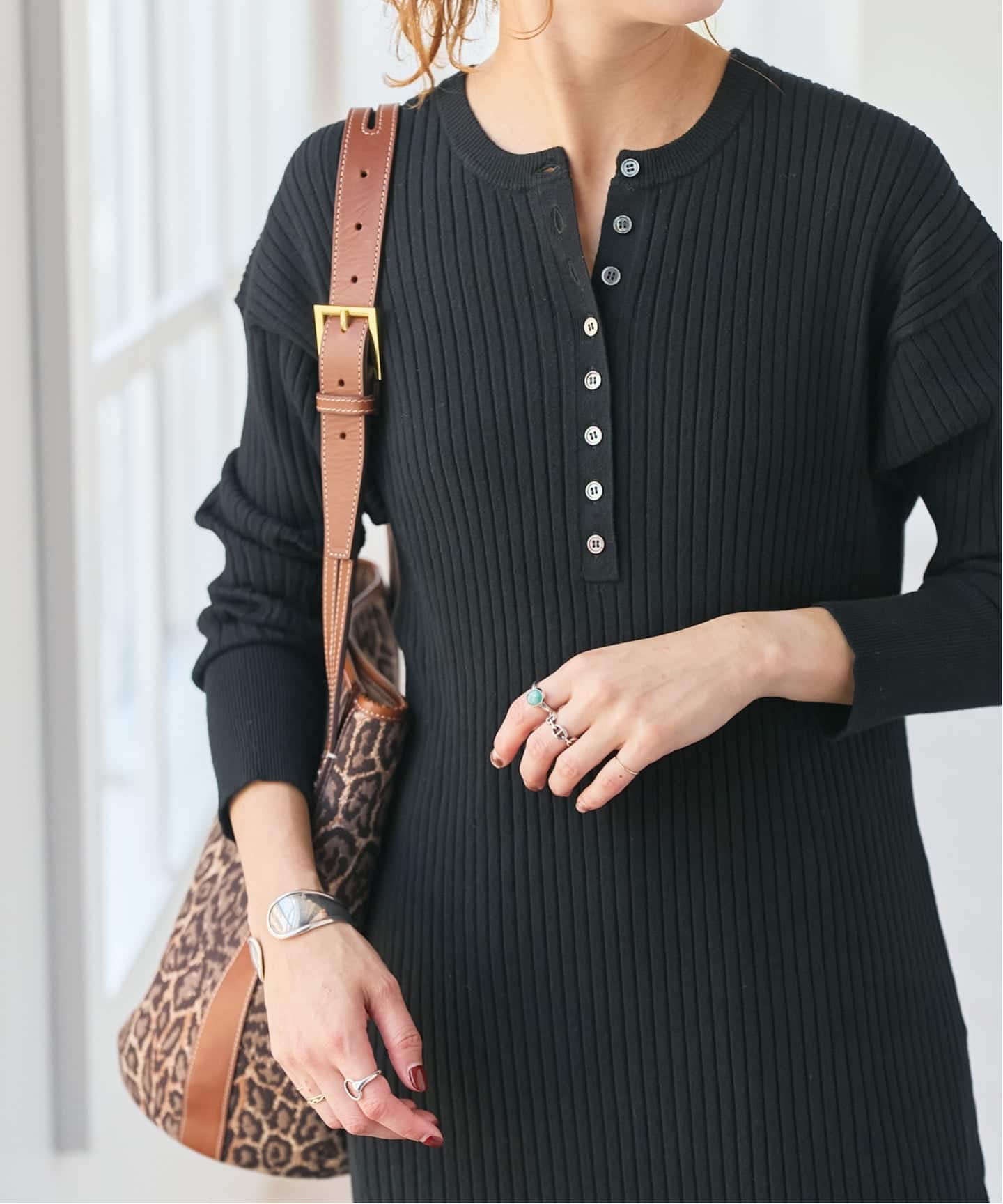 spick&span♡ヘンリーネックリブニットワンピース♡ロング Spick & Span（スピックアンドスパン）の「《追加》ヘンリー
