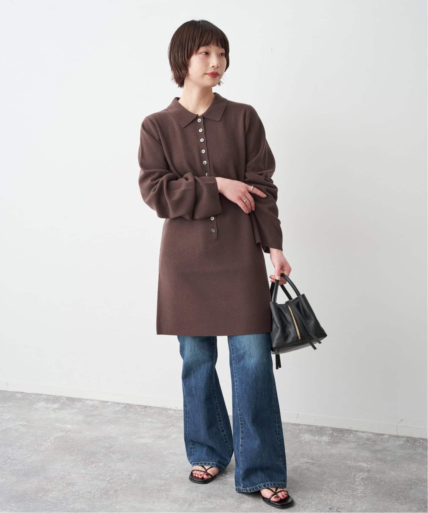 ポロシャツチュニックニットワンピ（ワンピース）｜Spick and Span