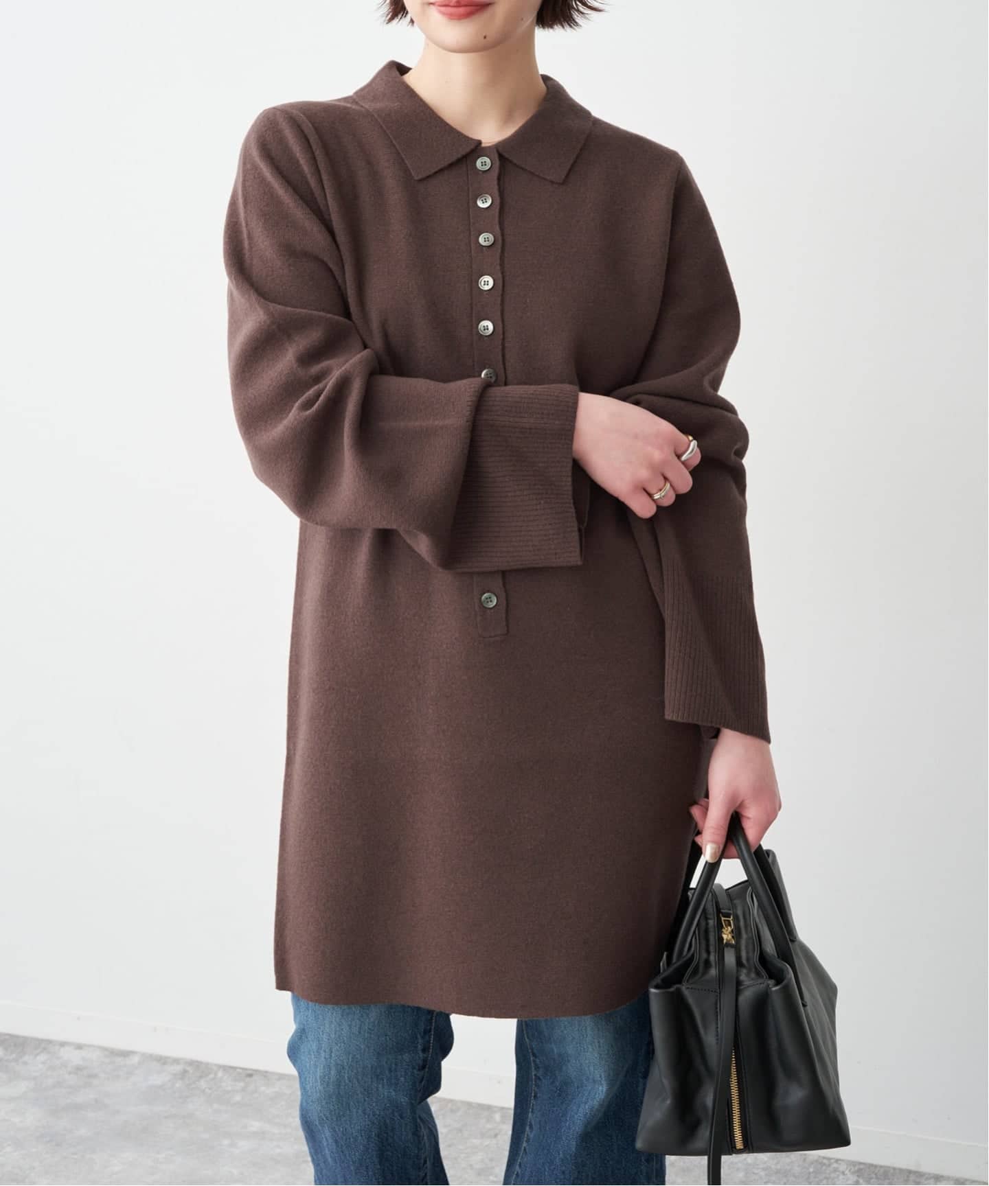 ポロシャツチュニックニットワンピ（ワンピース）｜Spick and Span
