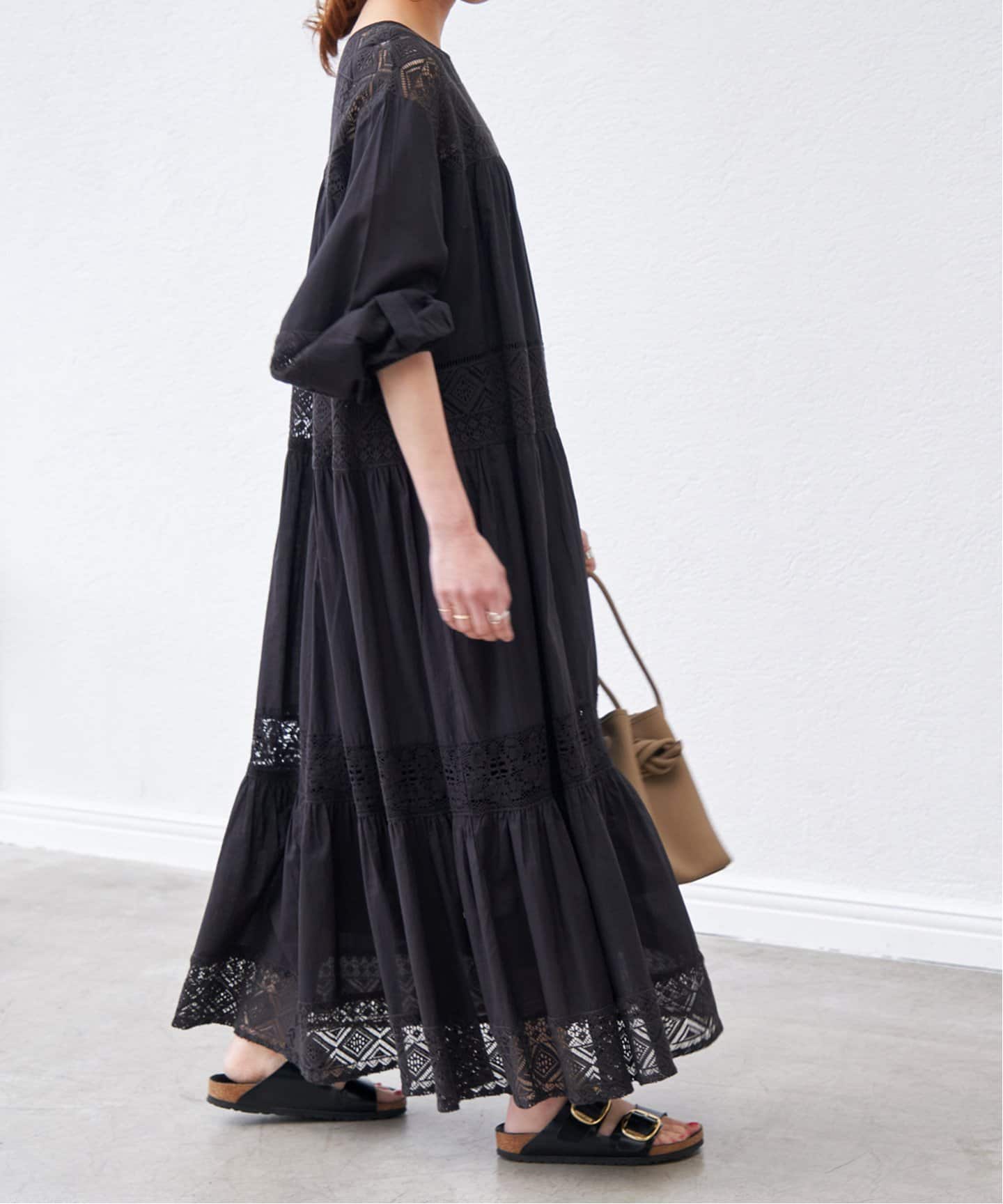 WEB限定追加2》HYUレースギャザーワンピース（ワンピース