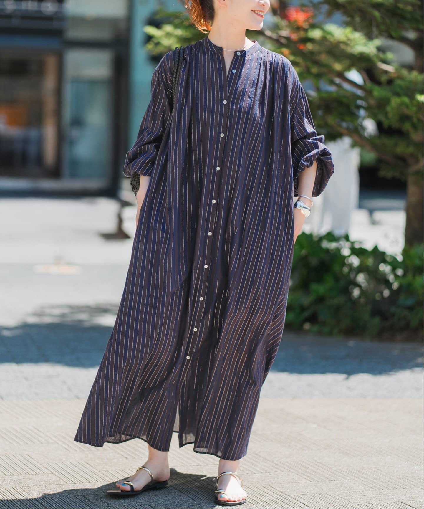 spick and span ギャザースリットシャツワンピース spick and span ギャザースリットシャツワンピース