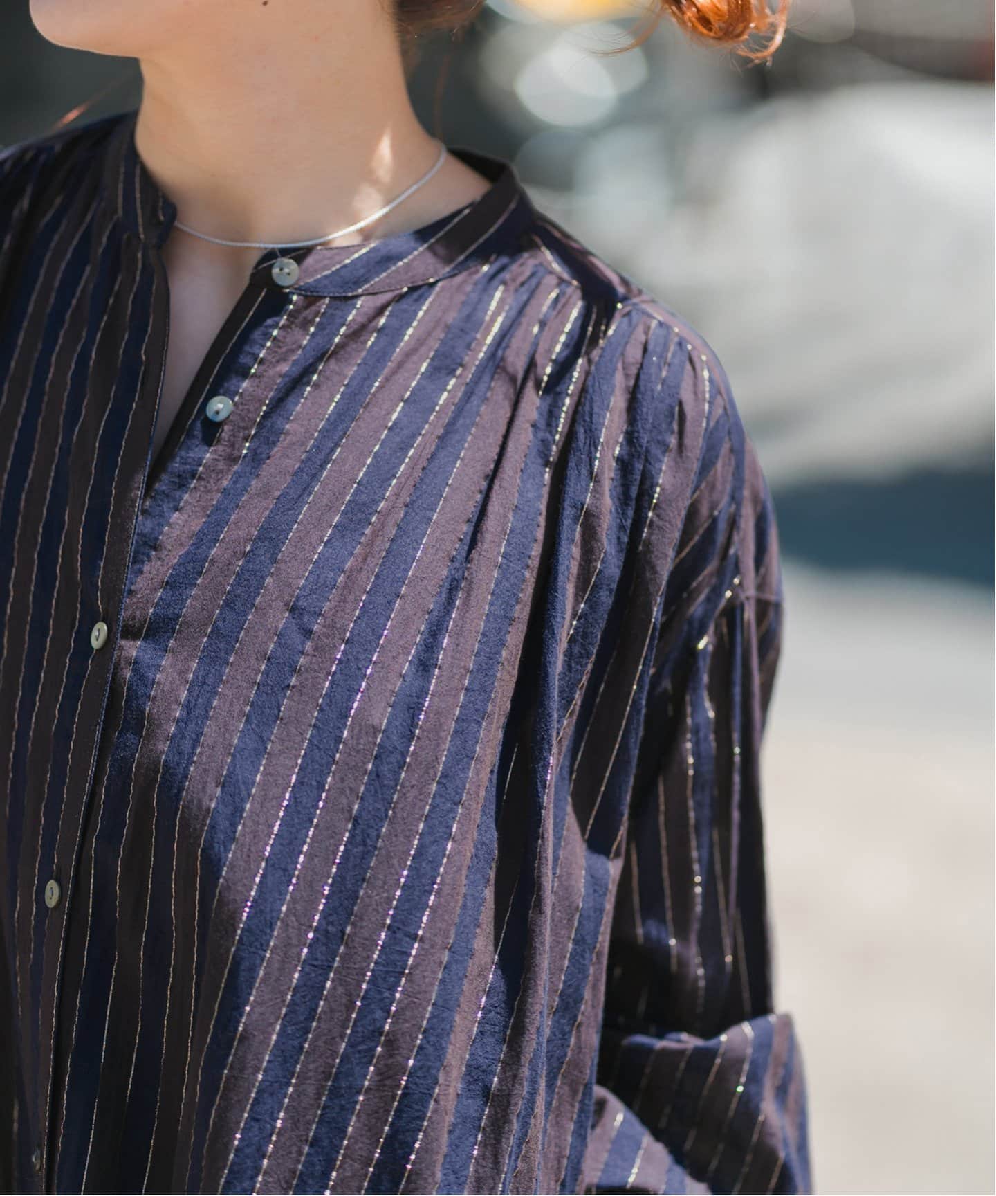 ネコ様♡美品♡René ストライプ 半袖シャツワンピース 34 美品♡René ストライプ 半袖シャツワンピース 34