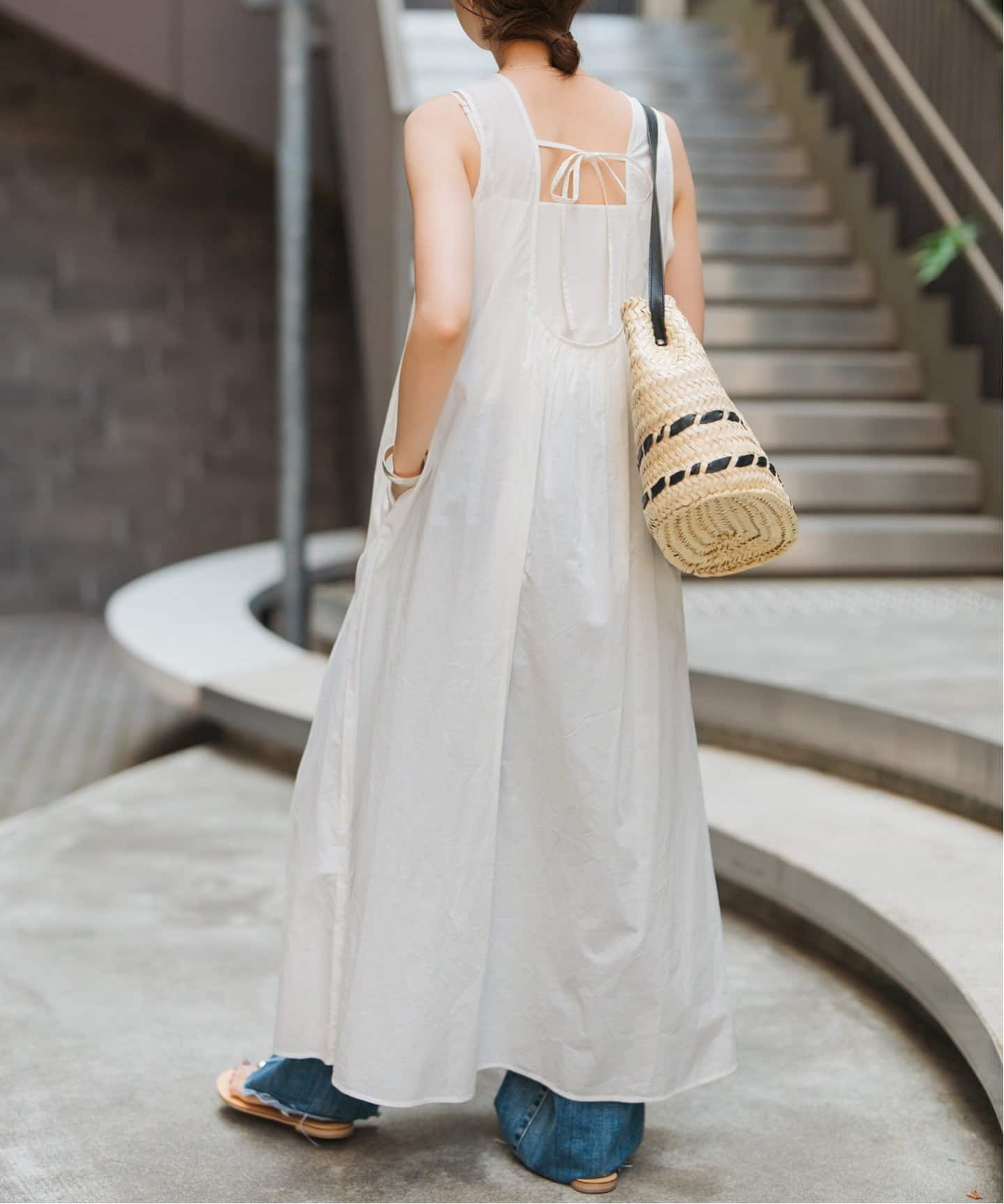 Demi-LuxeBEAMS　ワンピース　2way 　バックリボンワンピース AMERICAN HOLIC（アメリカンホリック）の「丈違い2WAYバック