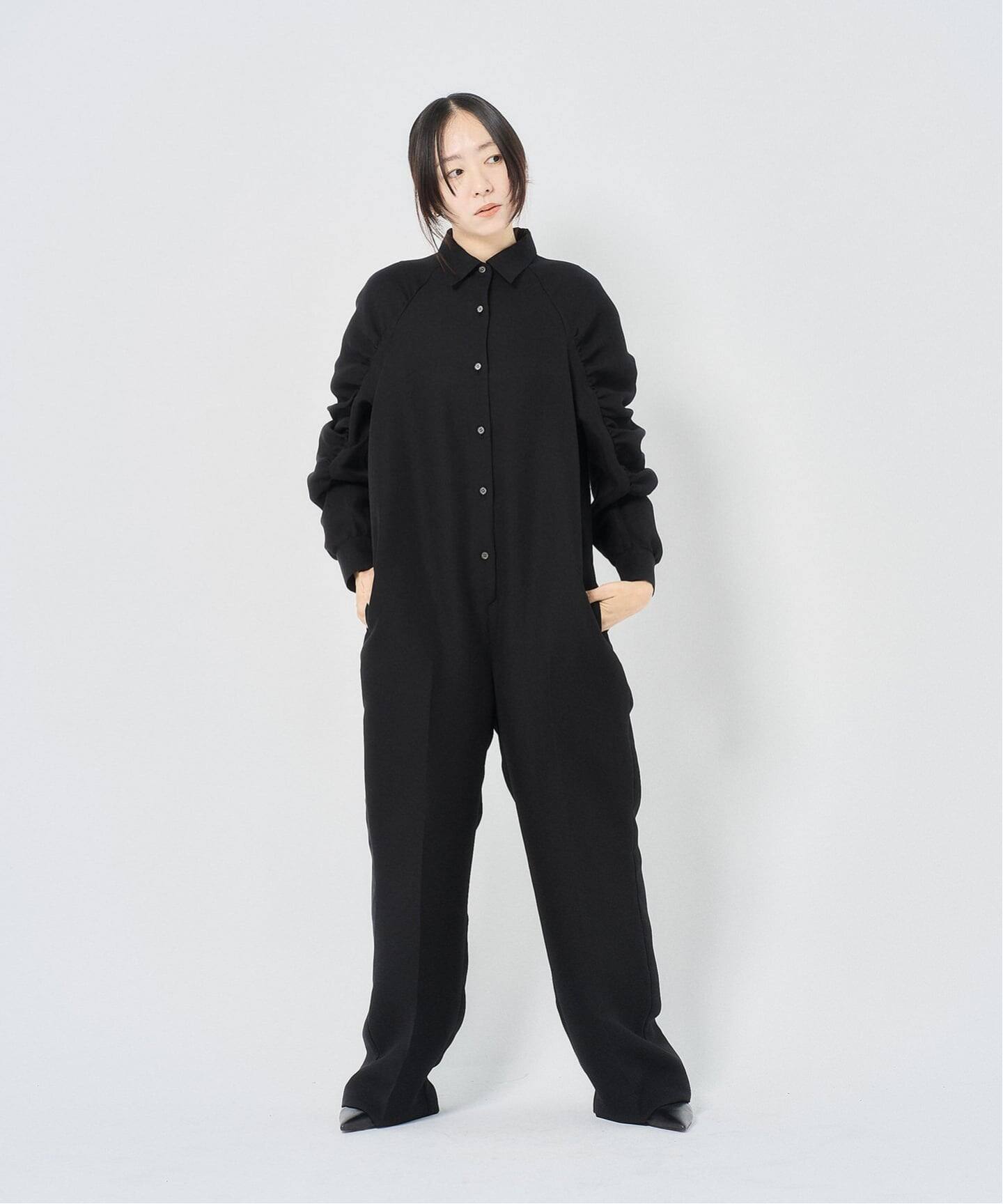 ギャザーソデシャツオールインワン（つなぎ／オールインワン）｜HARDY