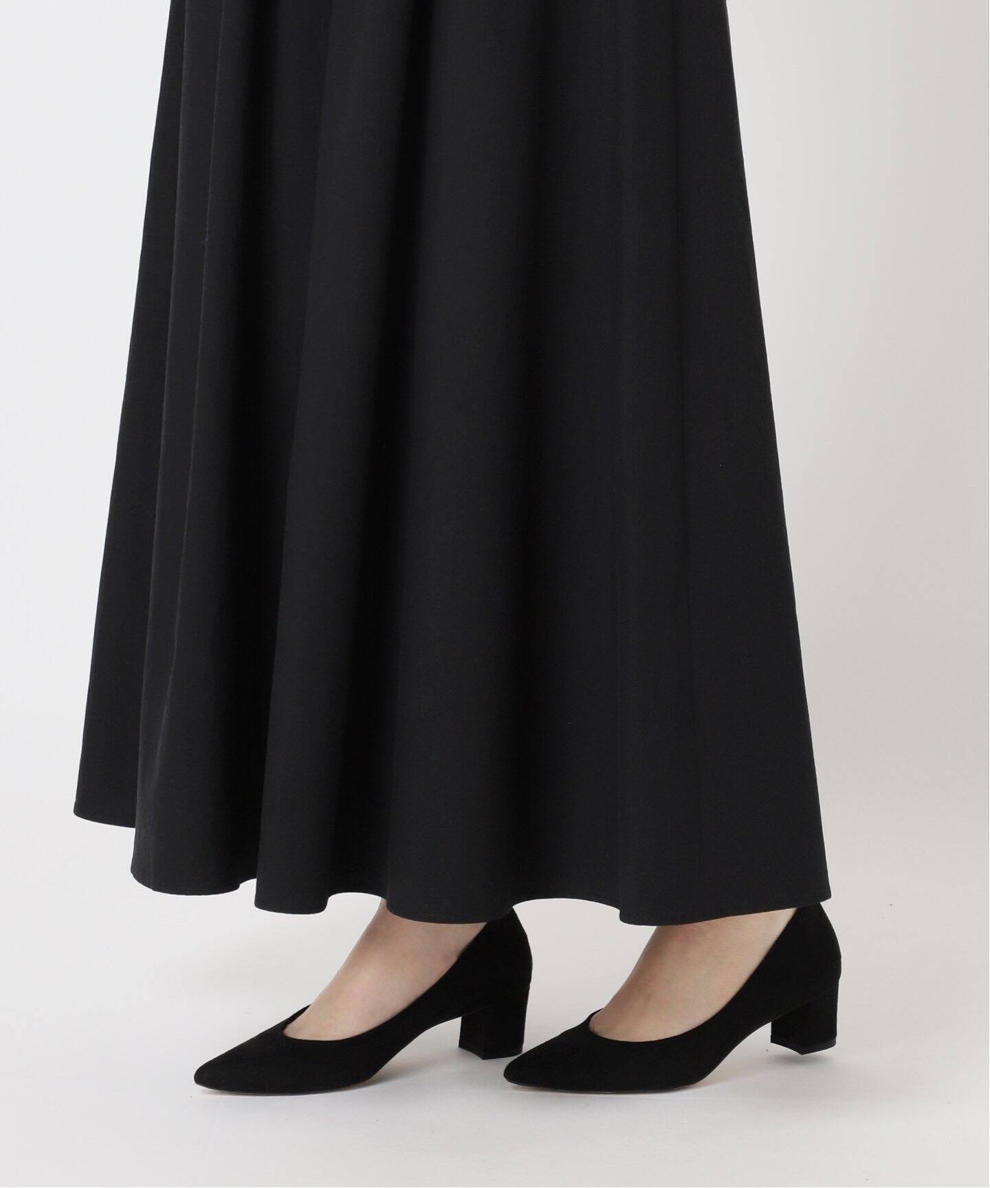 新品　HARDY NOIR 定価¥1万9800円 ロングワンピース　黒 HARDY NOIR ワンピース ドビーストレッチウエストホール