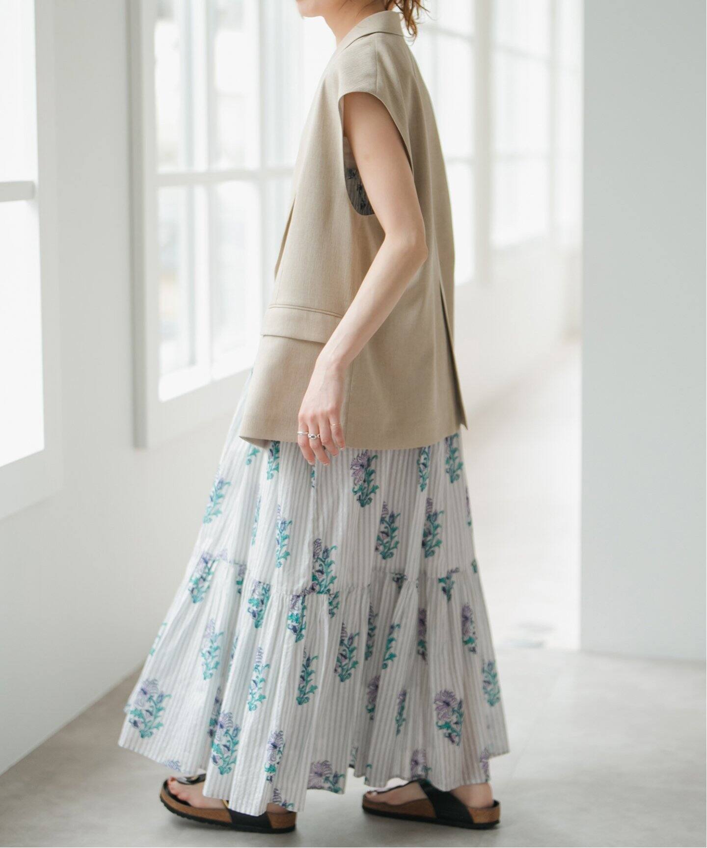 予約》ne Quittez pas / ヌキテパ COTTON JACQUARD LILY PRIN  