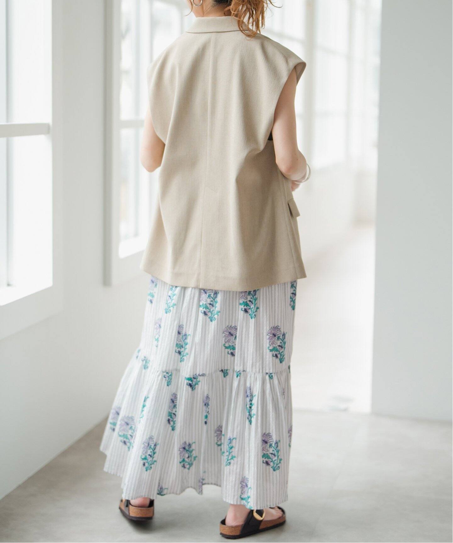 ne Ｑuittez pas ヌキテパ　　ワンピース ne Quittez pas / ヌキテパ COTTON JACQUARD LILY PRIN（ワンピース