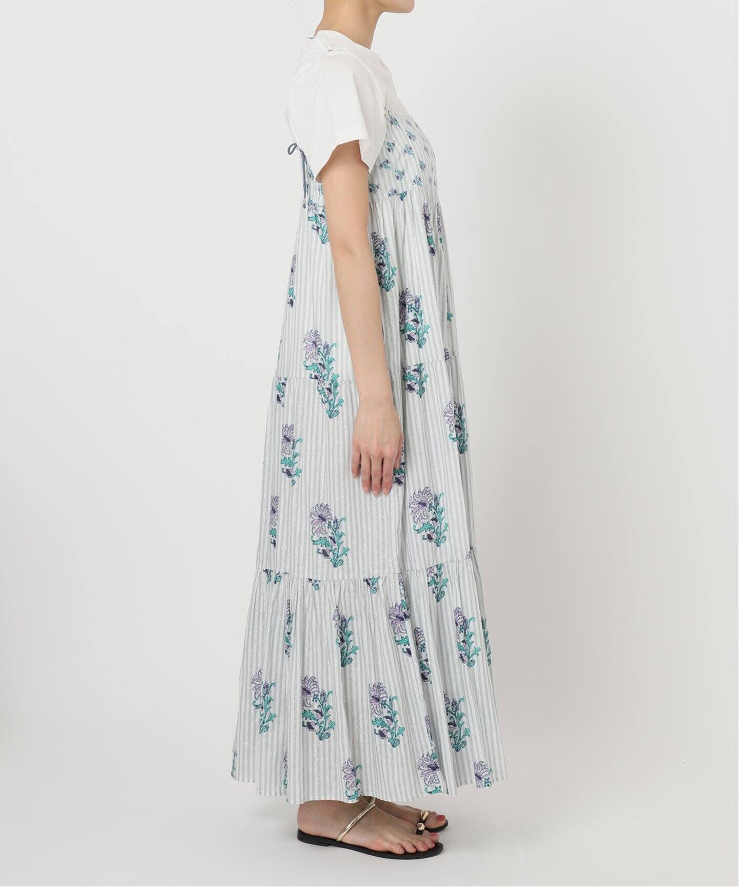 ne Quittez pas / ヌキテパ COTTON JACQUARD LILY PRIN（ワンピース