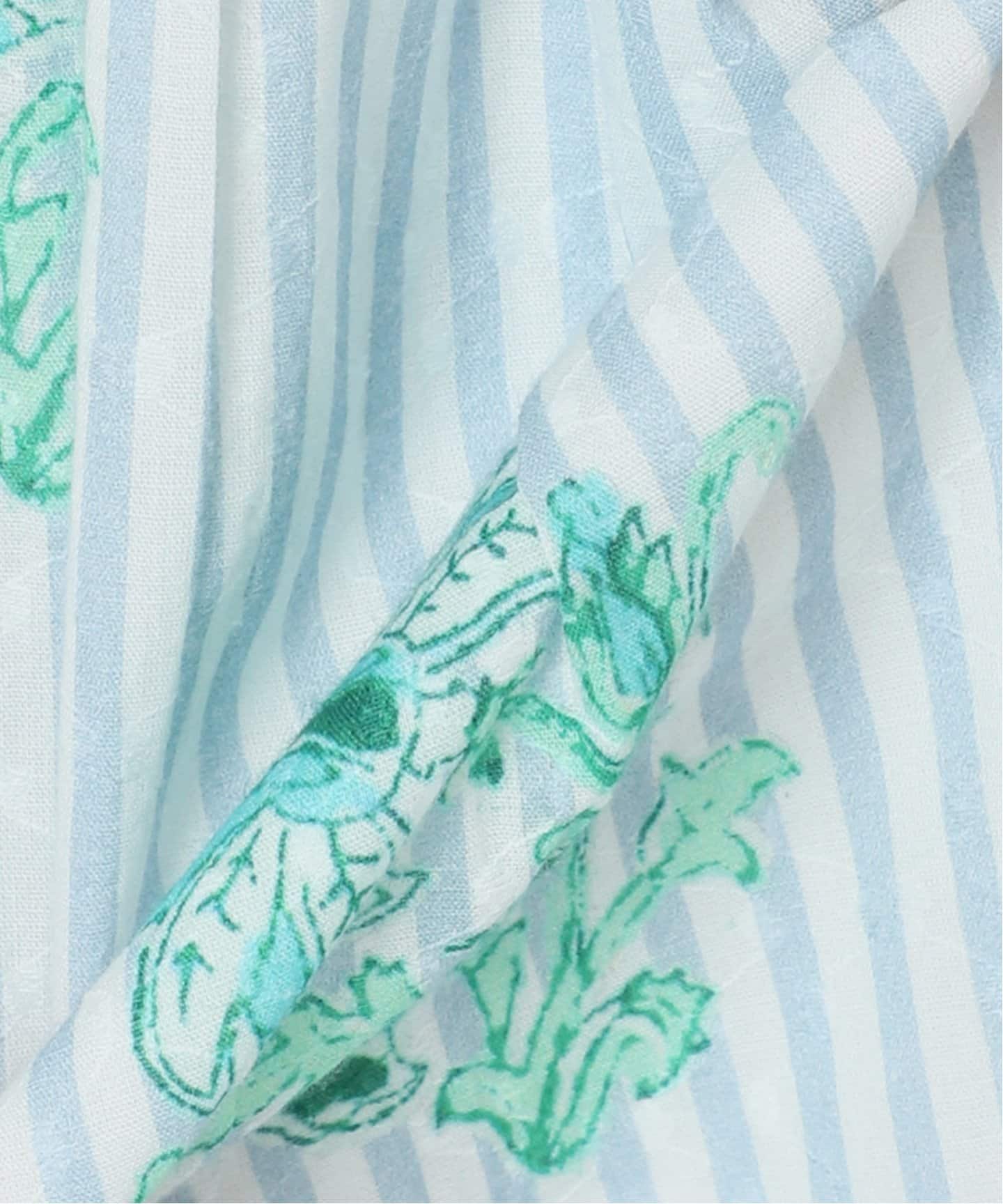 ヌキテパ　CottonJacquard LilyPrintFlareDress Cotton Jacquard Lily Print Shirring Dress | Pasand by ne