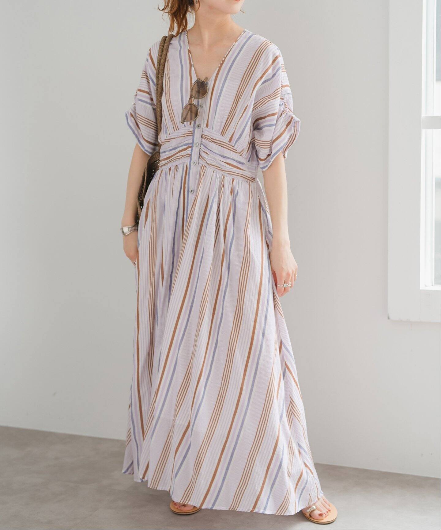 予約》ne Quittez pas / ヌキテパ WAIST GATHER DRESS（ワンピース  