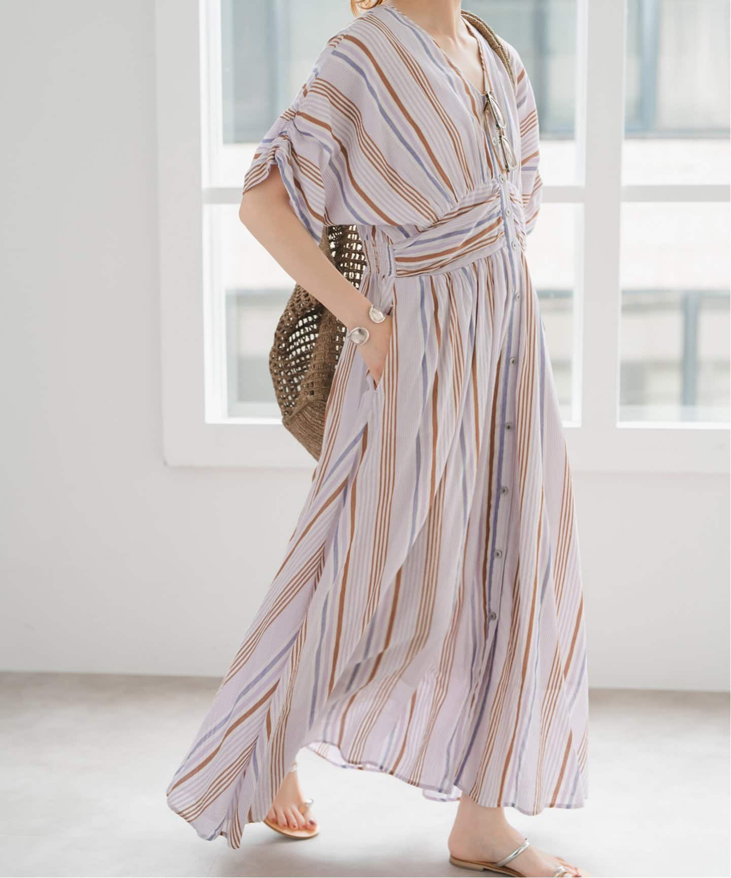 ne Quittez pas / ヌキテパ WAIST GATHER DRESS（ワンピース）｜Spick