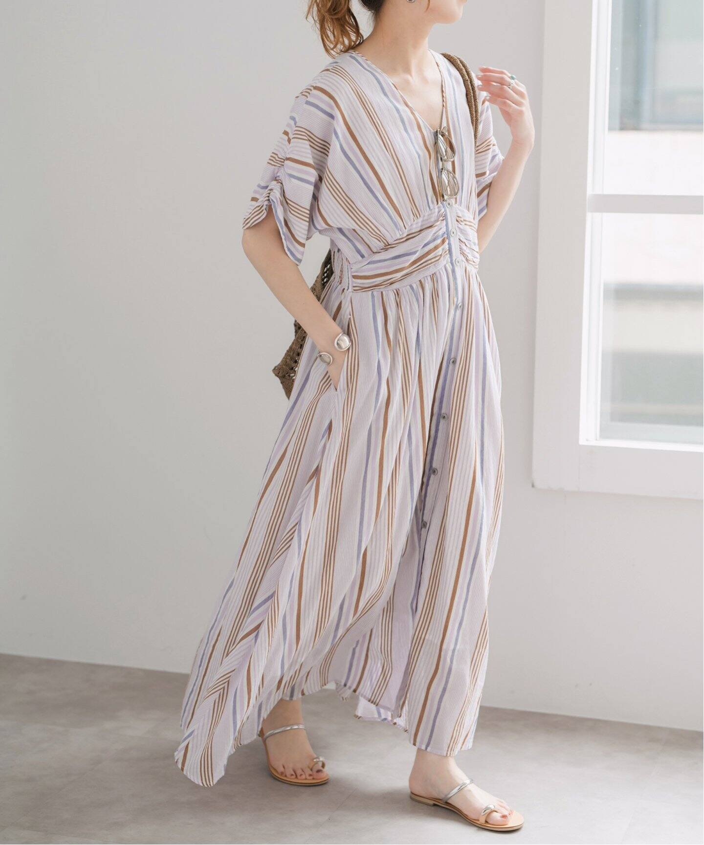 予約》ne Quittez pas / ヌキテパ WAIST GATHER DRESS（ワンピース 