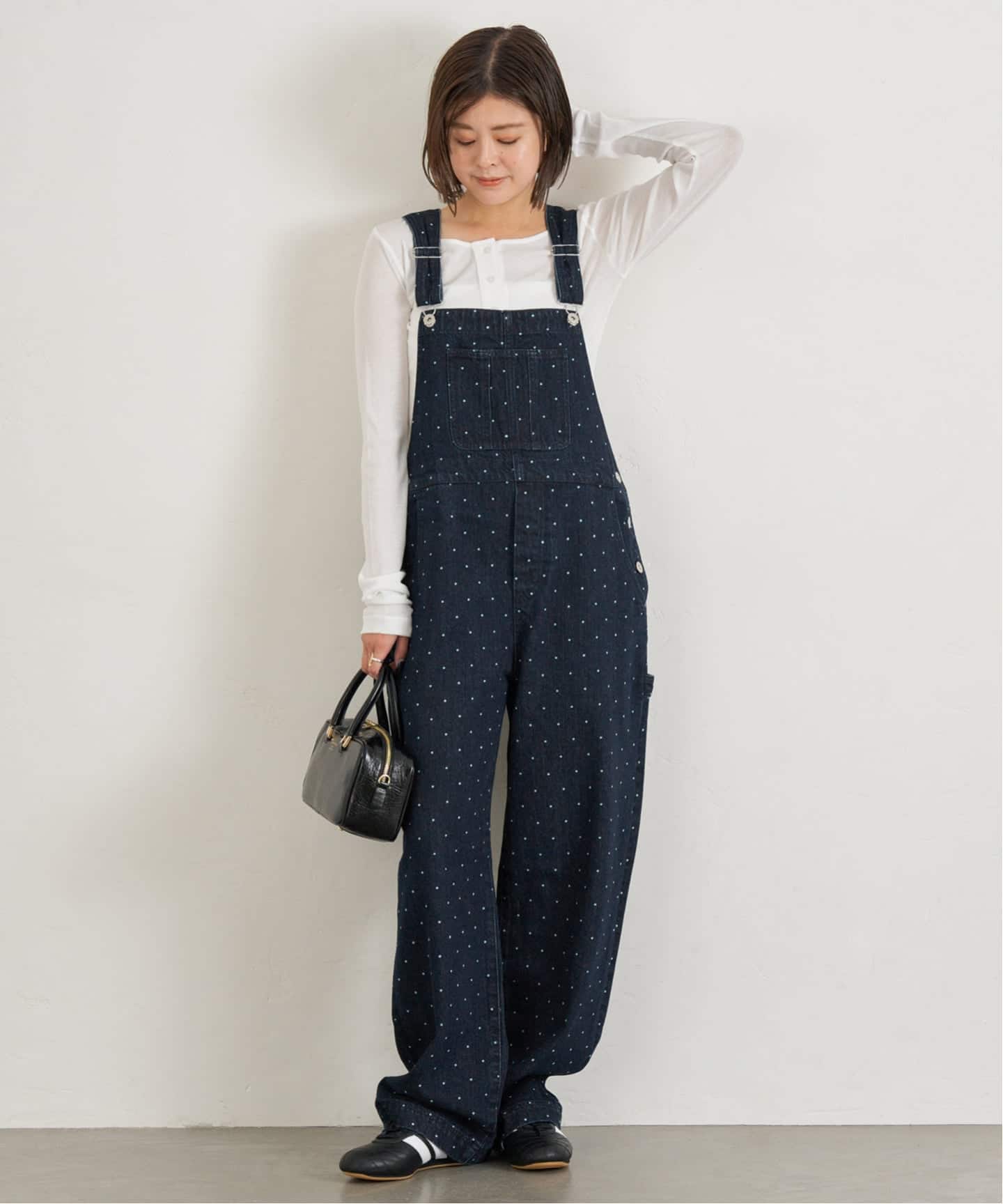 Spick and Span デニムサロペット　白　サイズ38 美品 Spick & Span（スピックアンドスパン）｜オールインワン