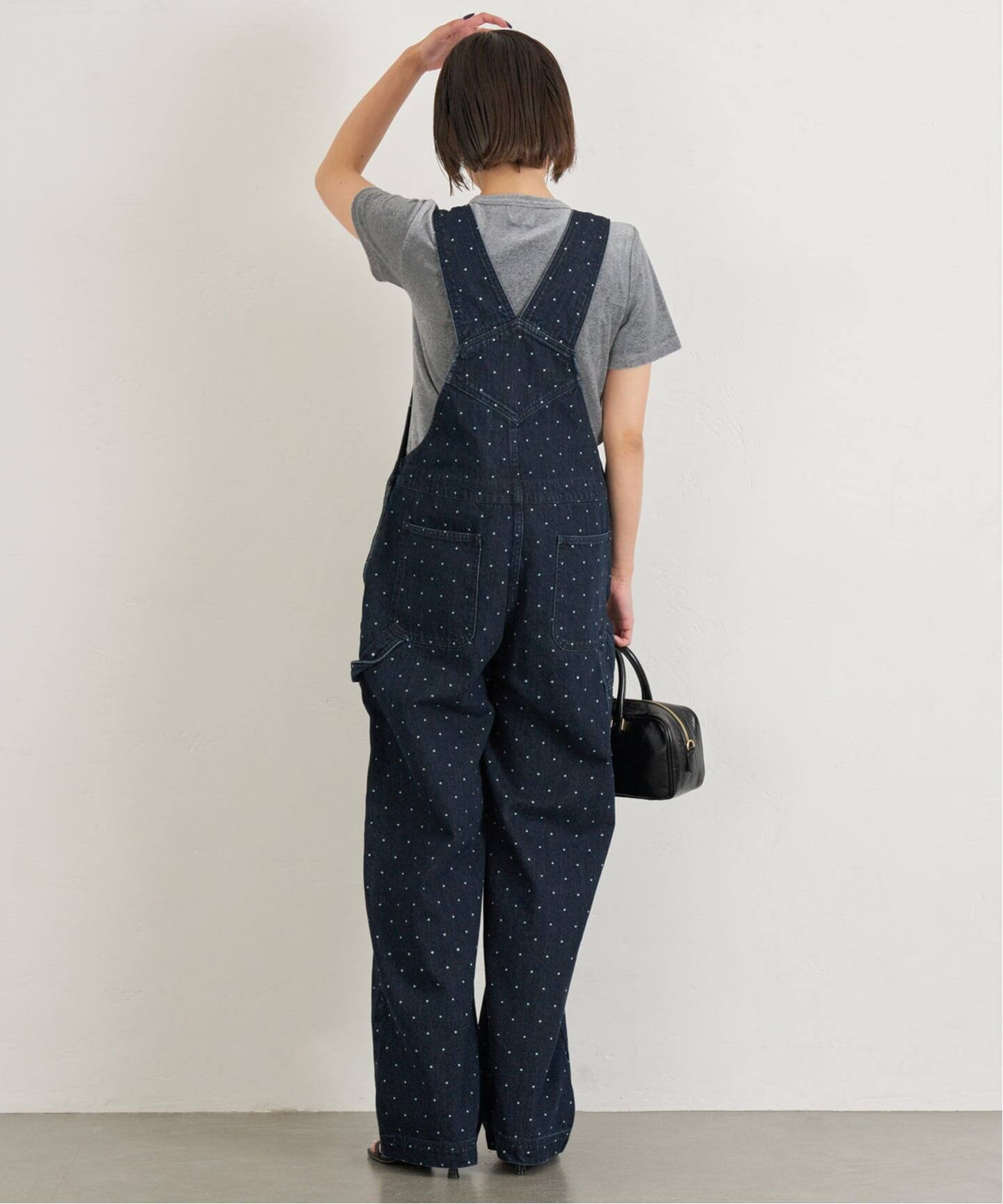 ドットデニムオーバーオール（サロペット／オーバーオール）｜U by