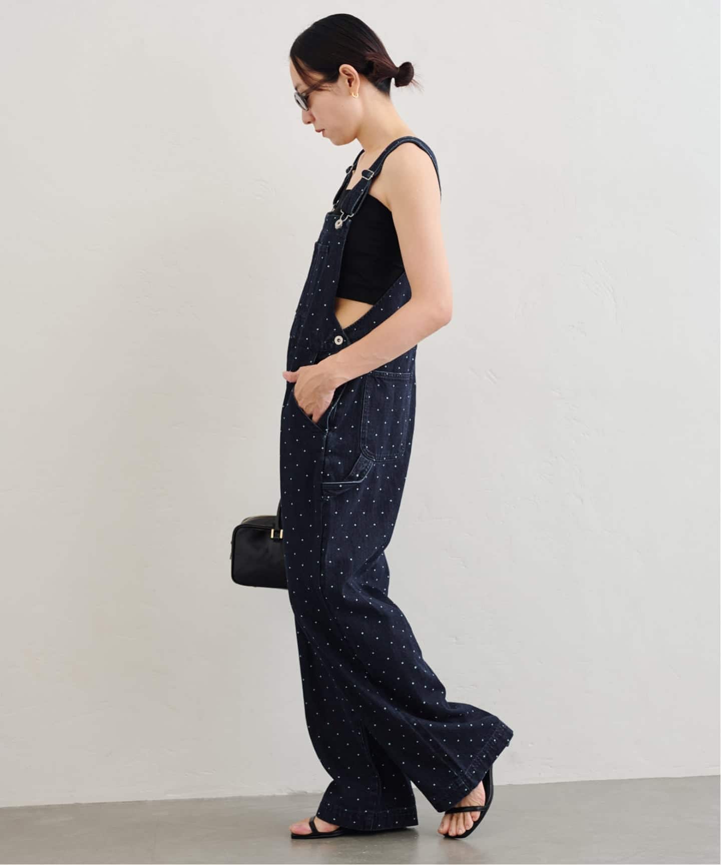 Ubyspick&span デニムオーバーオール　オールインワン34 ドットデニムオーバーオール（サロペット／オーバーオール）｜U