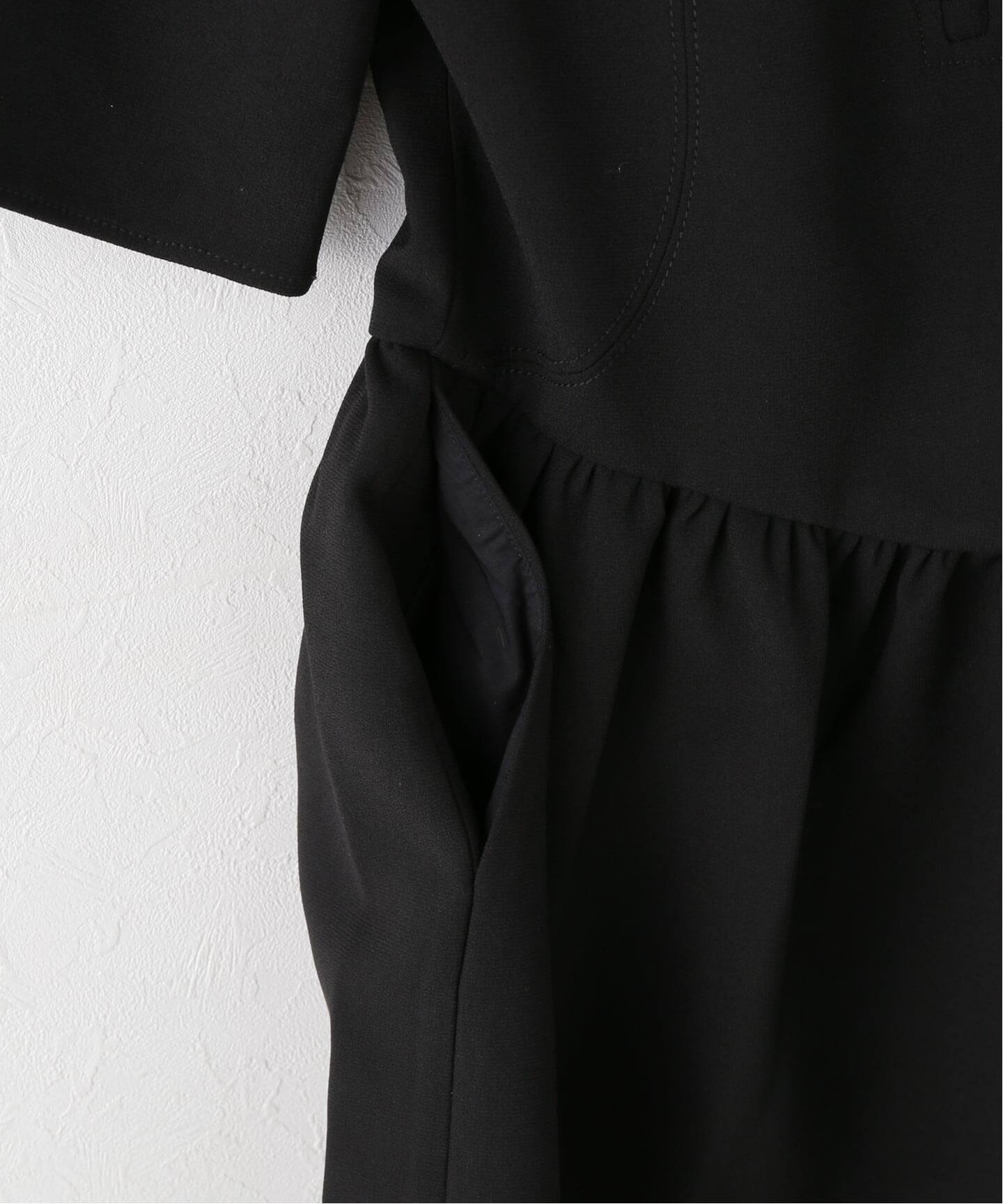 GANNI/ガニー Bonded Crepe Mini Dress（ワンピース）｜U by