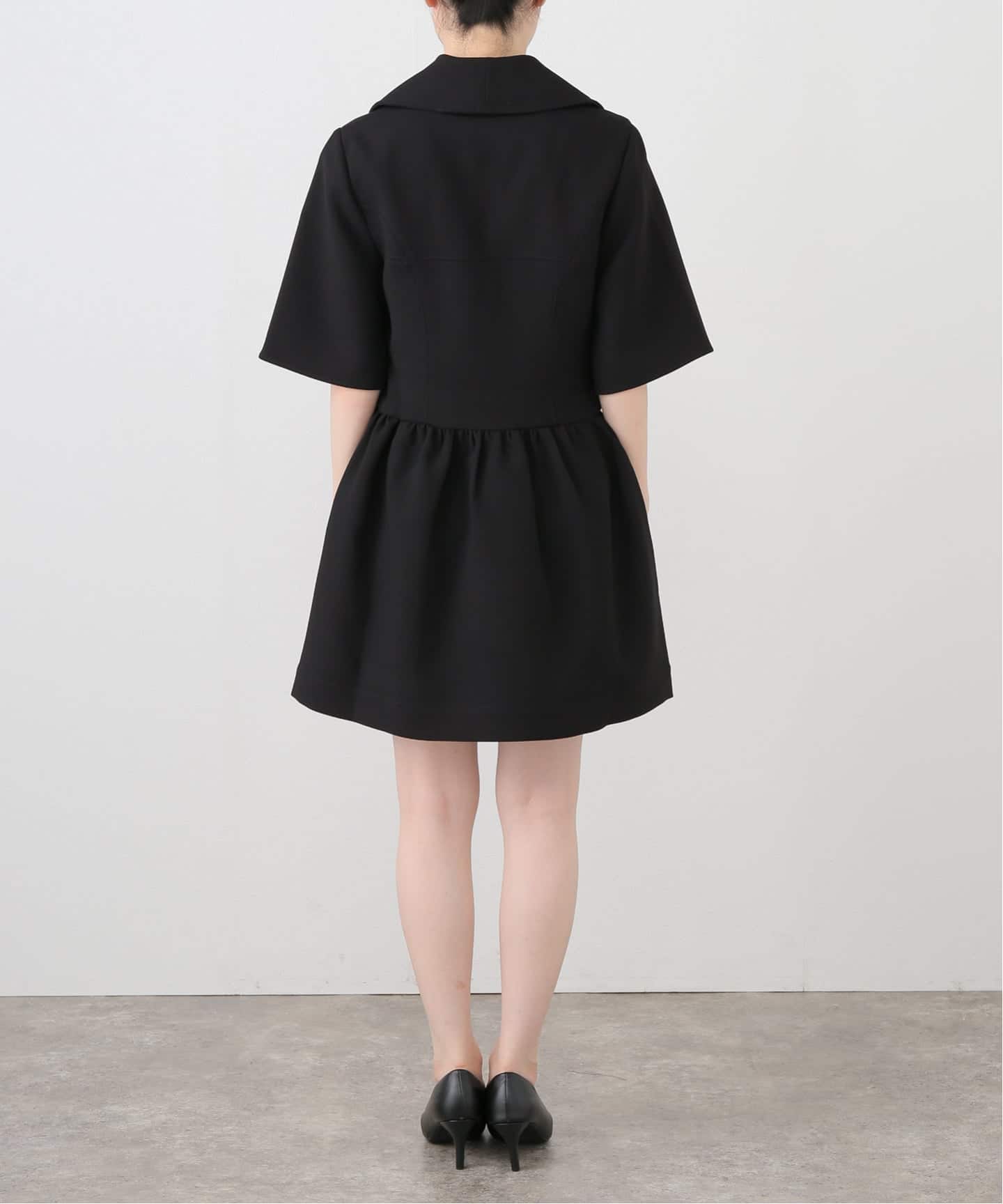 ワンピース Mary logo mini dress 予約》GANNI/ガニー Bonded Crepe Mini Dress（ワンピース）｜U