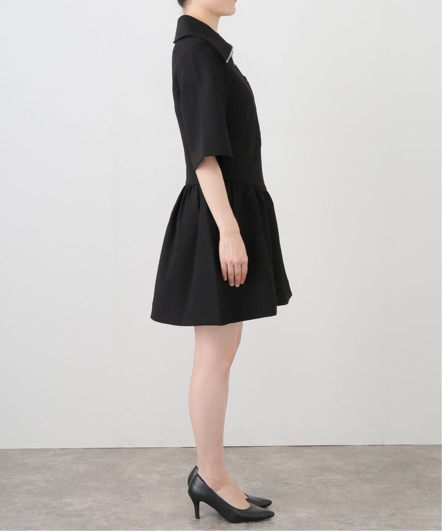 予約》GANNI/ガニー Bonded Crepe Mini Dress（ワンピース）｜U