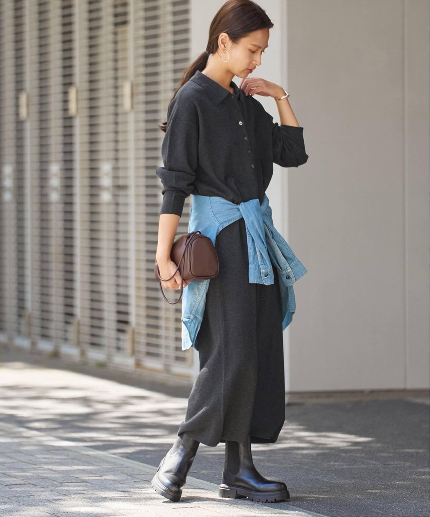 ポロシャツニットワンピース（ワンピース）｜FRAMeWORK（フレーム