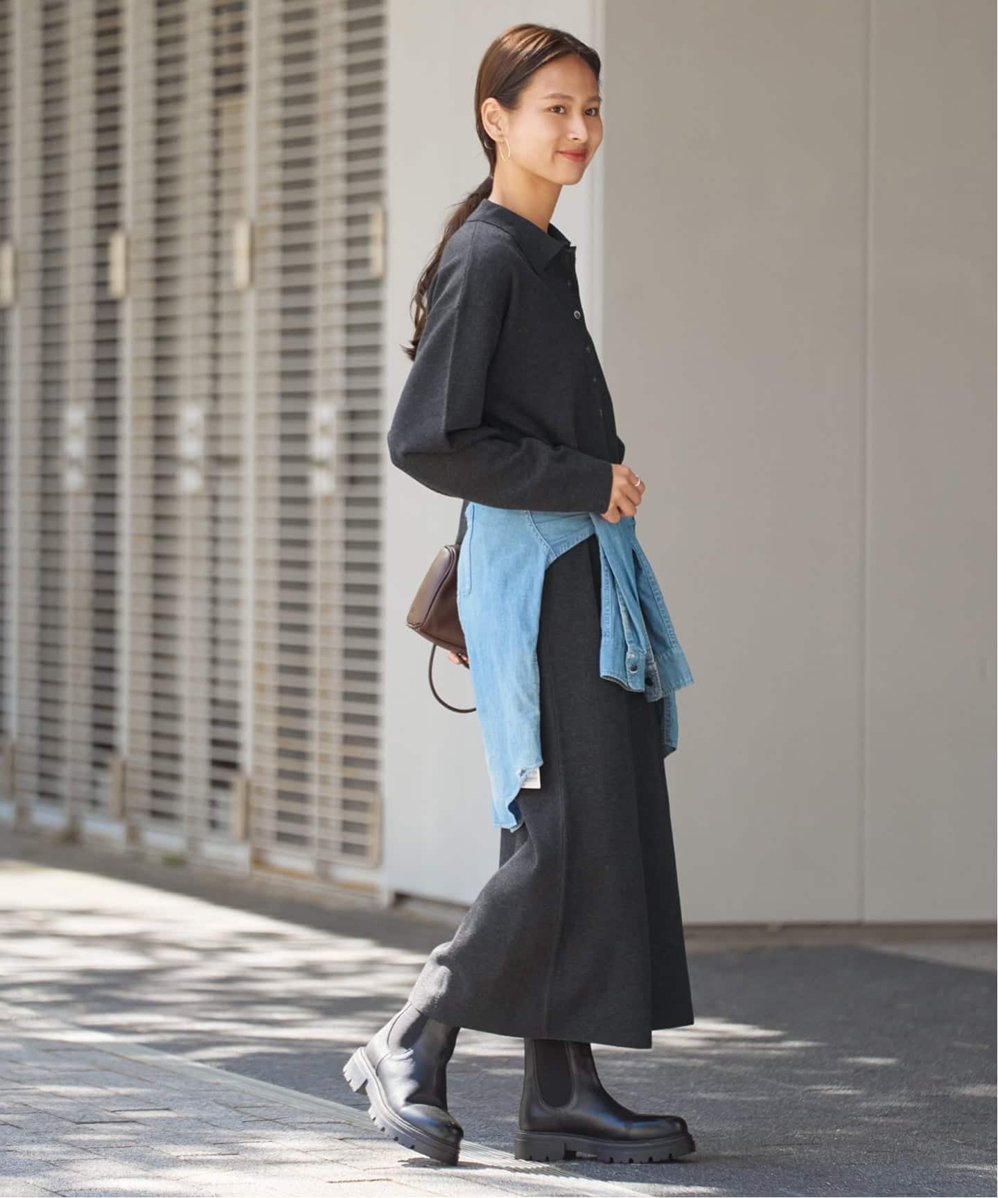 ポロシャツニットワンピース（ワンピース）｜FRAMeWORK（フレーム