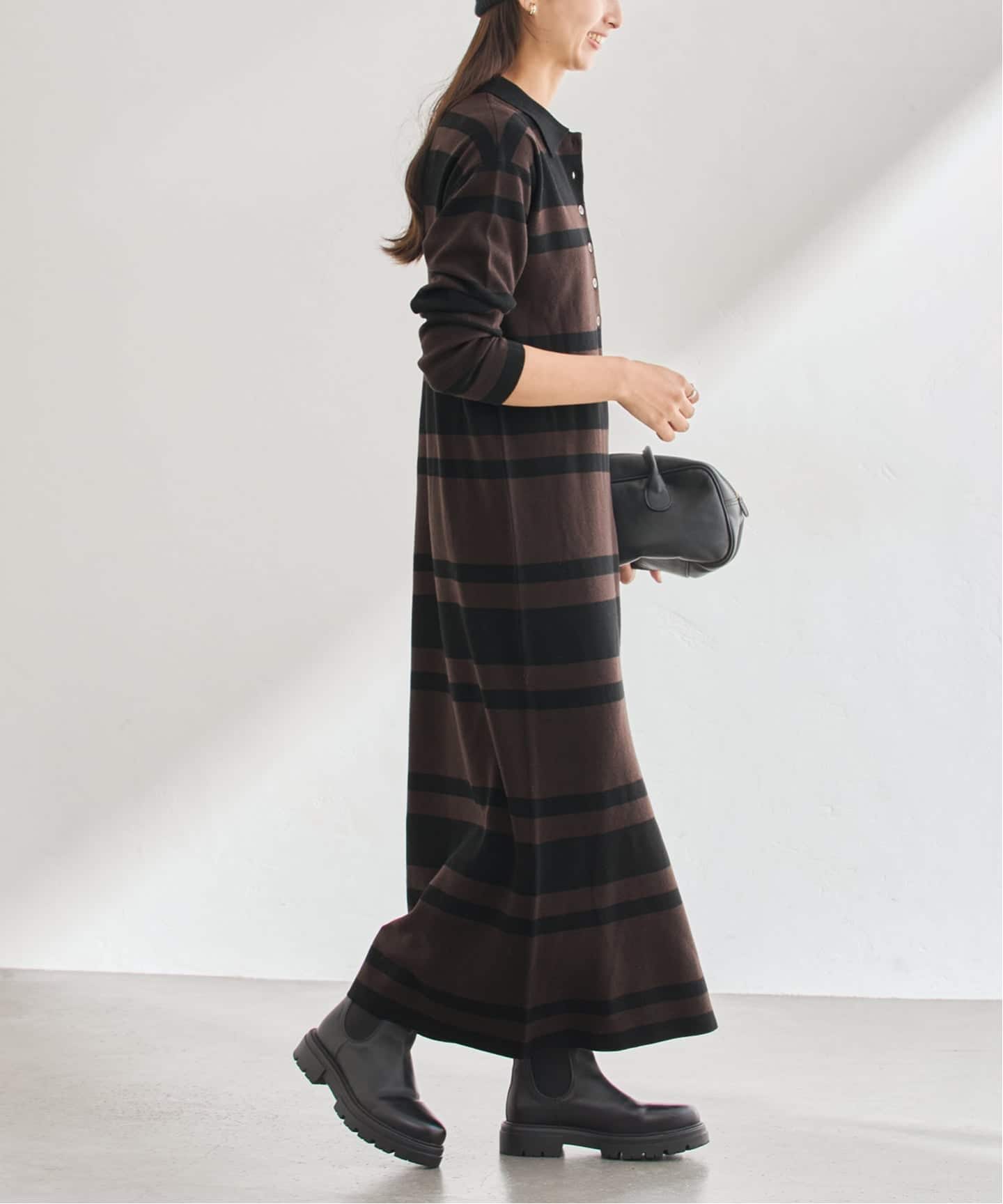 ポロシャツニットワンピース（ワンピース）｜FRAMeWORK（フレーム