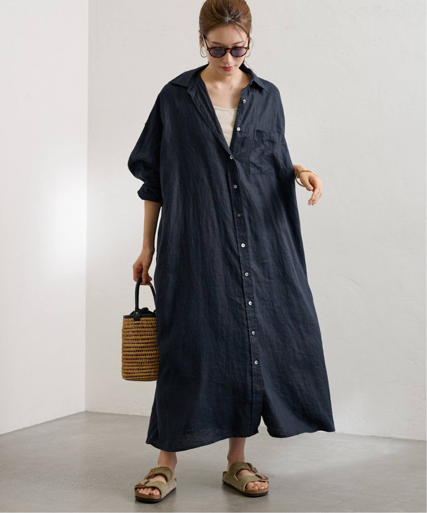 PLAIN LINEN SHIRT ワンピース（ワンピース）｜FRAMeWORK（フレーム 