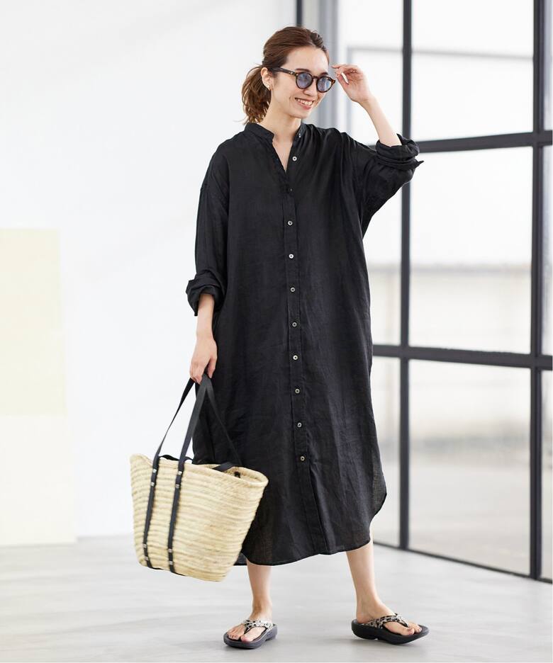 ≪WEB限定追加≫フレンチリネンシャツワンピース（ワンピース 