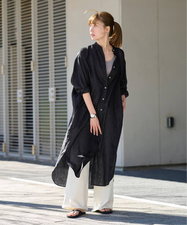 ≪WEB限定追加≫フレンチリネンシャツワンピース（ワンピース  