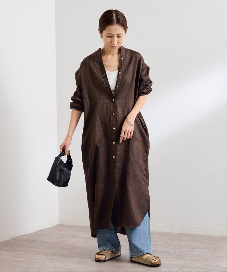 ≪WEB限定追加≫フレンチリネンシャツワンピース（ワンピース  