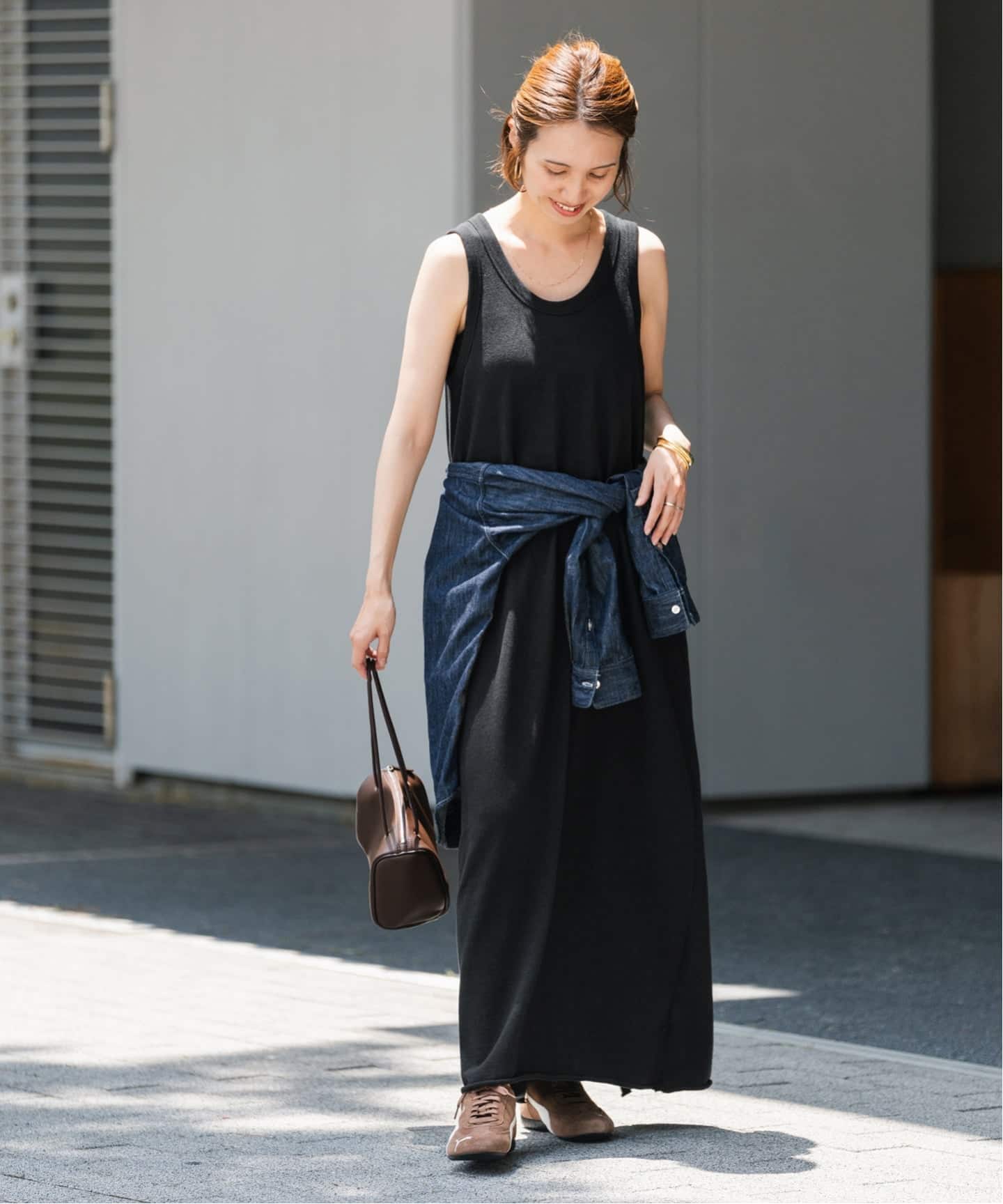 ヴィンテージライクピマタンクトップワンピース（ワンピース