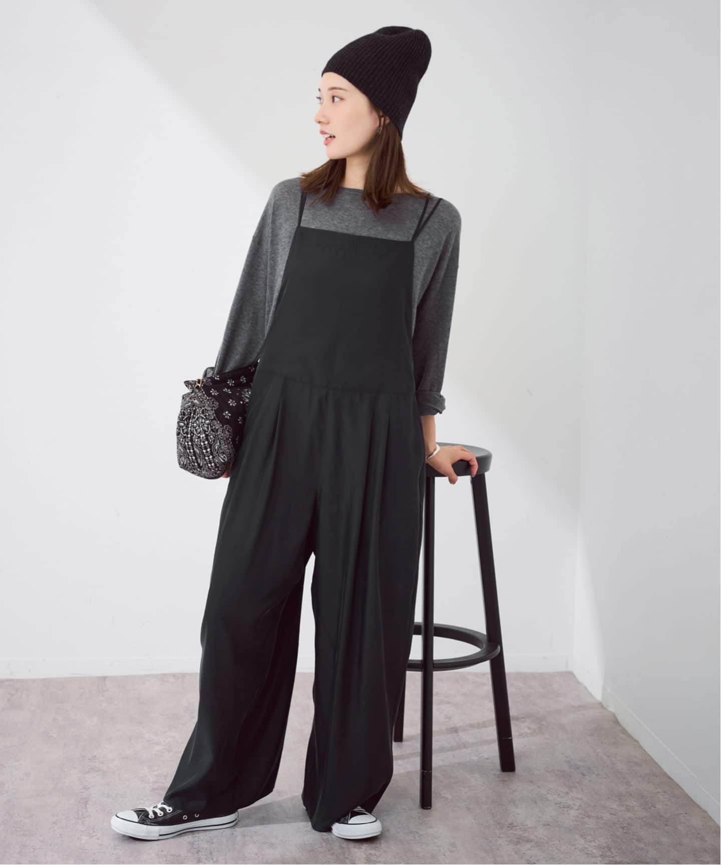 【2024SS】FRAMeWORK キュプラツイルキャミサロペット 36 グレー ≪WEB限定 / 追加≫キュプラツイルキャミサロペット 2（サロペット