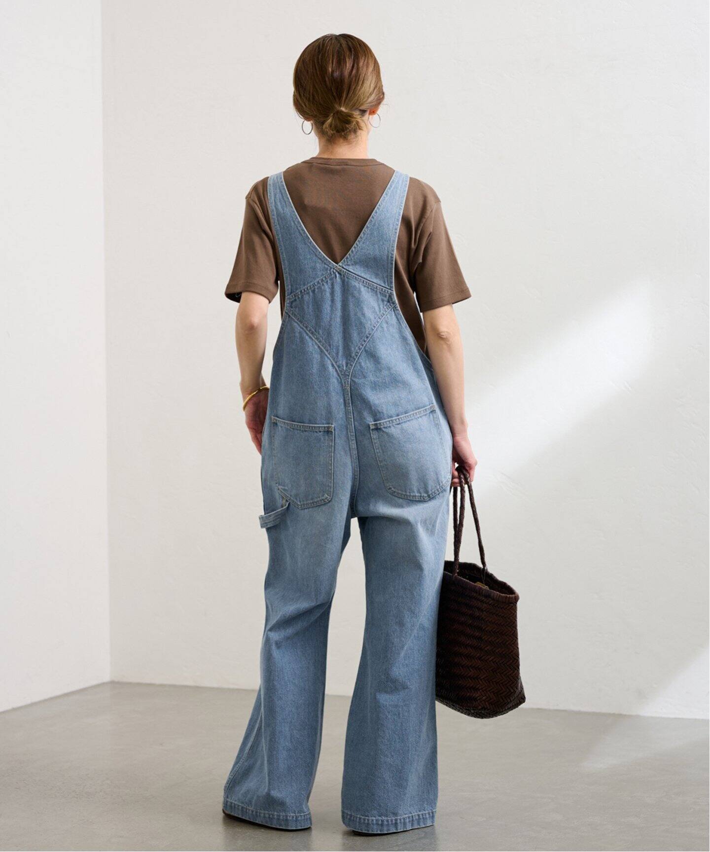 JOHNBULL/ジョンブル デニムフレアオーバーオール（サロペット