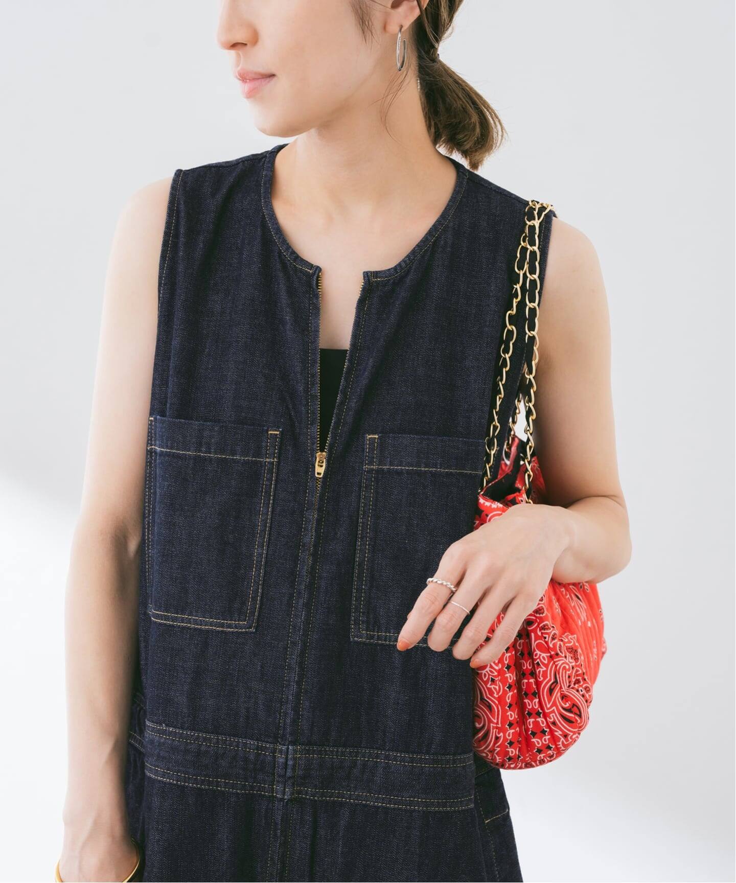 フレームワーク　ホワイトフィールド別注ノースリーブオールインワン　新品、未使用品 WHITE FIELD/ホワイトフィールド 別注ノースリーブ