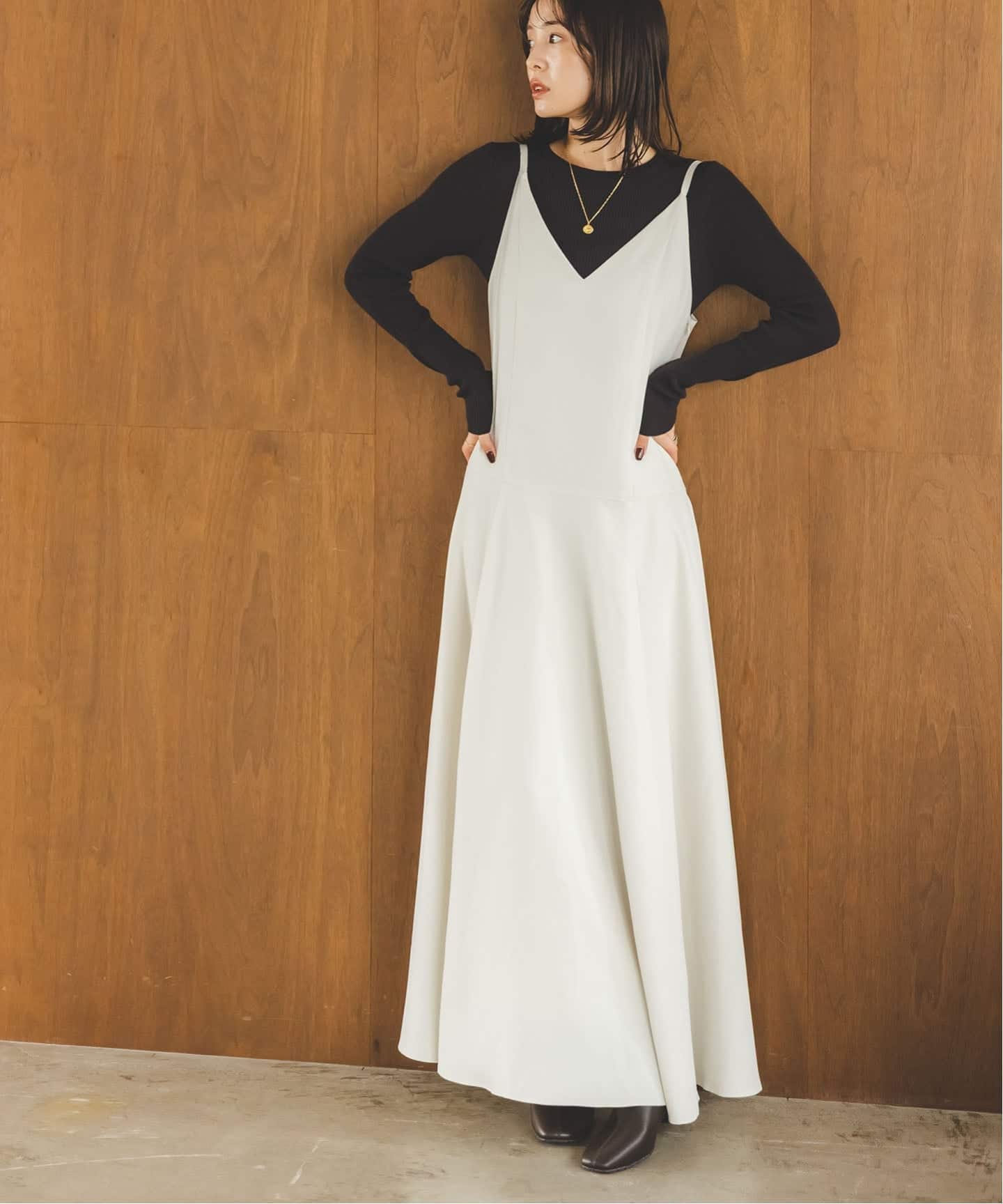 ロー切り替えフレアワンピース（ワンピース）｜NOBLE（ノーブル）の