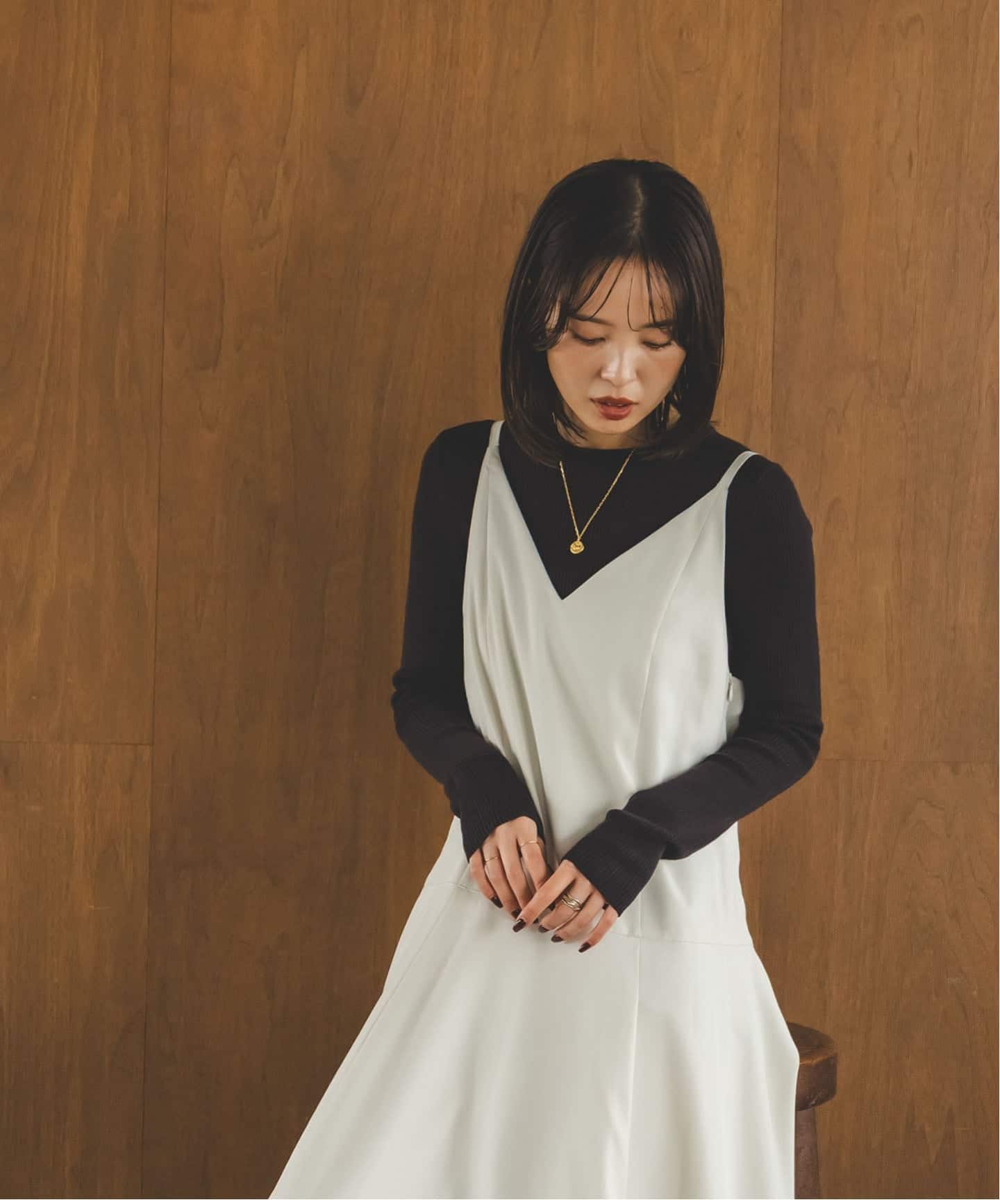 ロー切り替えフレアワンピース（ワンピース）｜NOBLE（ノーブル）の