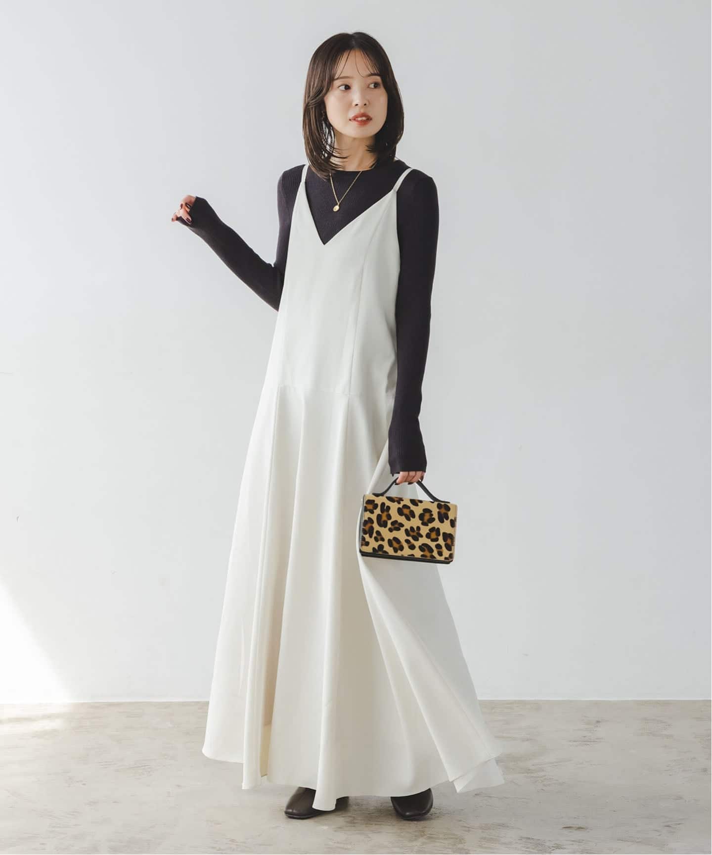 NOBLE ロー切り替えフレアワンピース ロー切り替えフレアワンピース（ワンピース）｜NOBLE（ノーブル）の