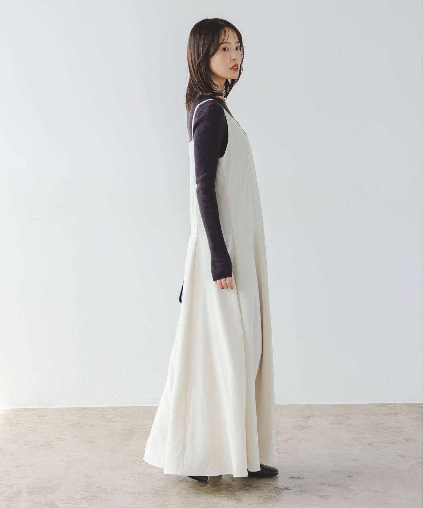 ロー切り替えフレアワンピース（ワンピース）｜NOBLE（ノーブル）の