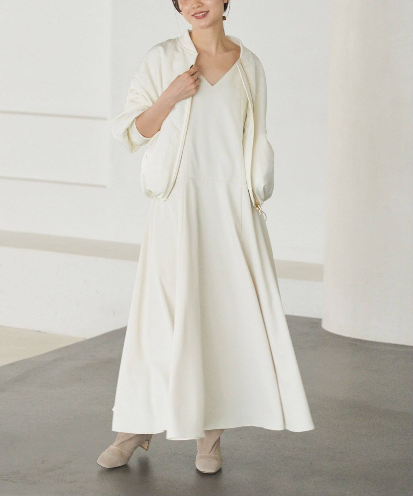 ロー切り替えフレアワンピース（ワンピース）｜NOBLE（ノーブル）の