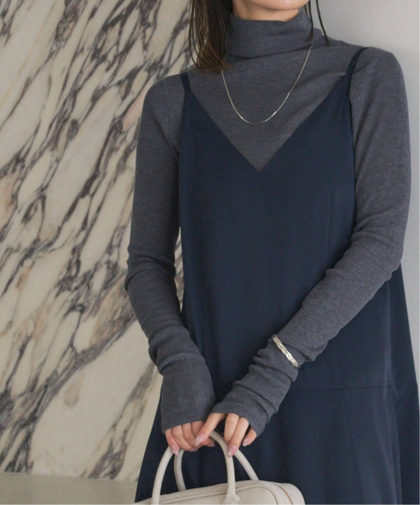 NOBLE ロー切り替えフレアワンピース ロー切り替えフレアワンピース（ワンピース）｜NOBLE（ノーブル）の