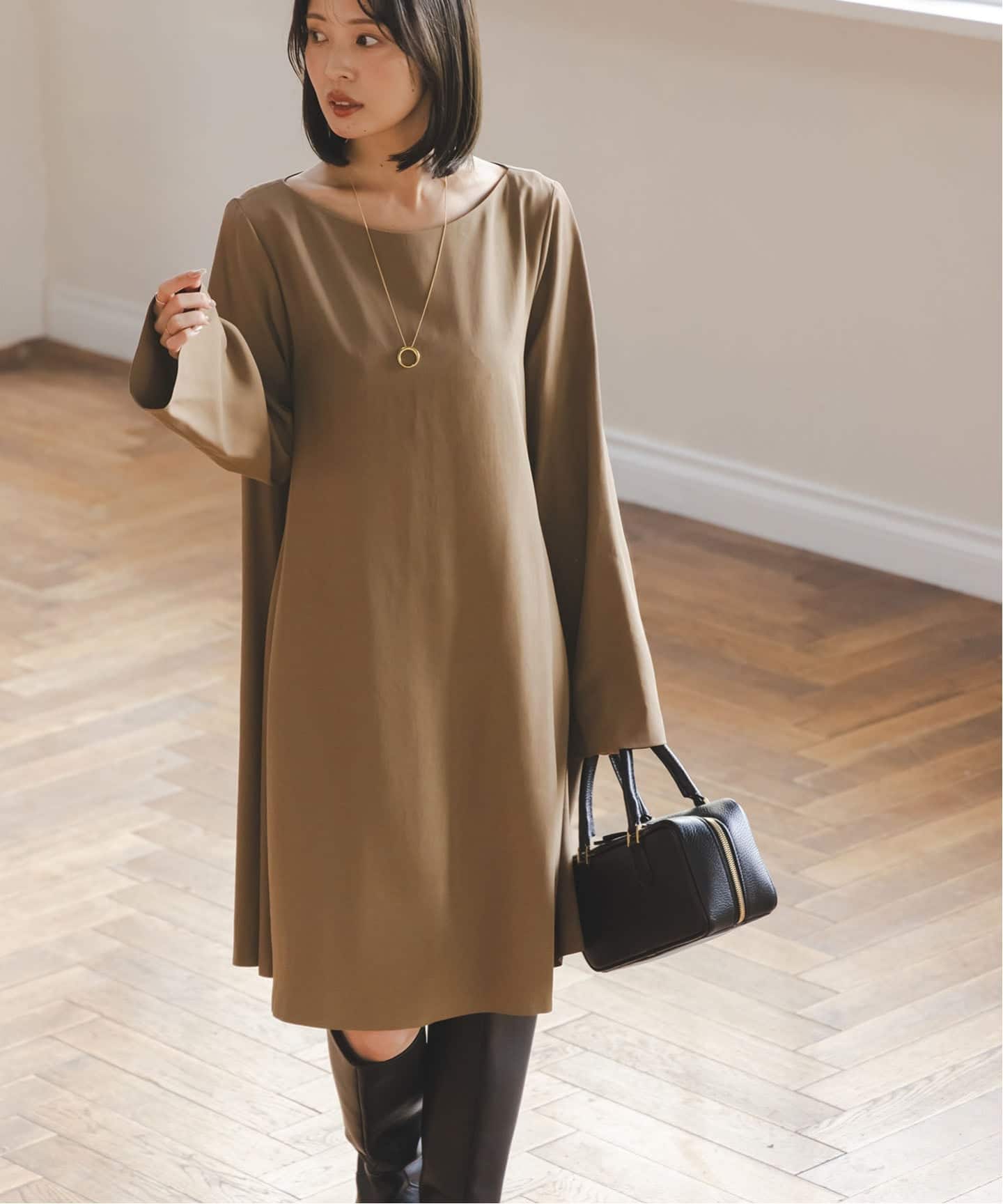 バックコンシャスAラインミニワンピース（ワンピース）｜NOBLE