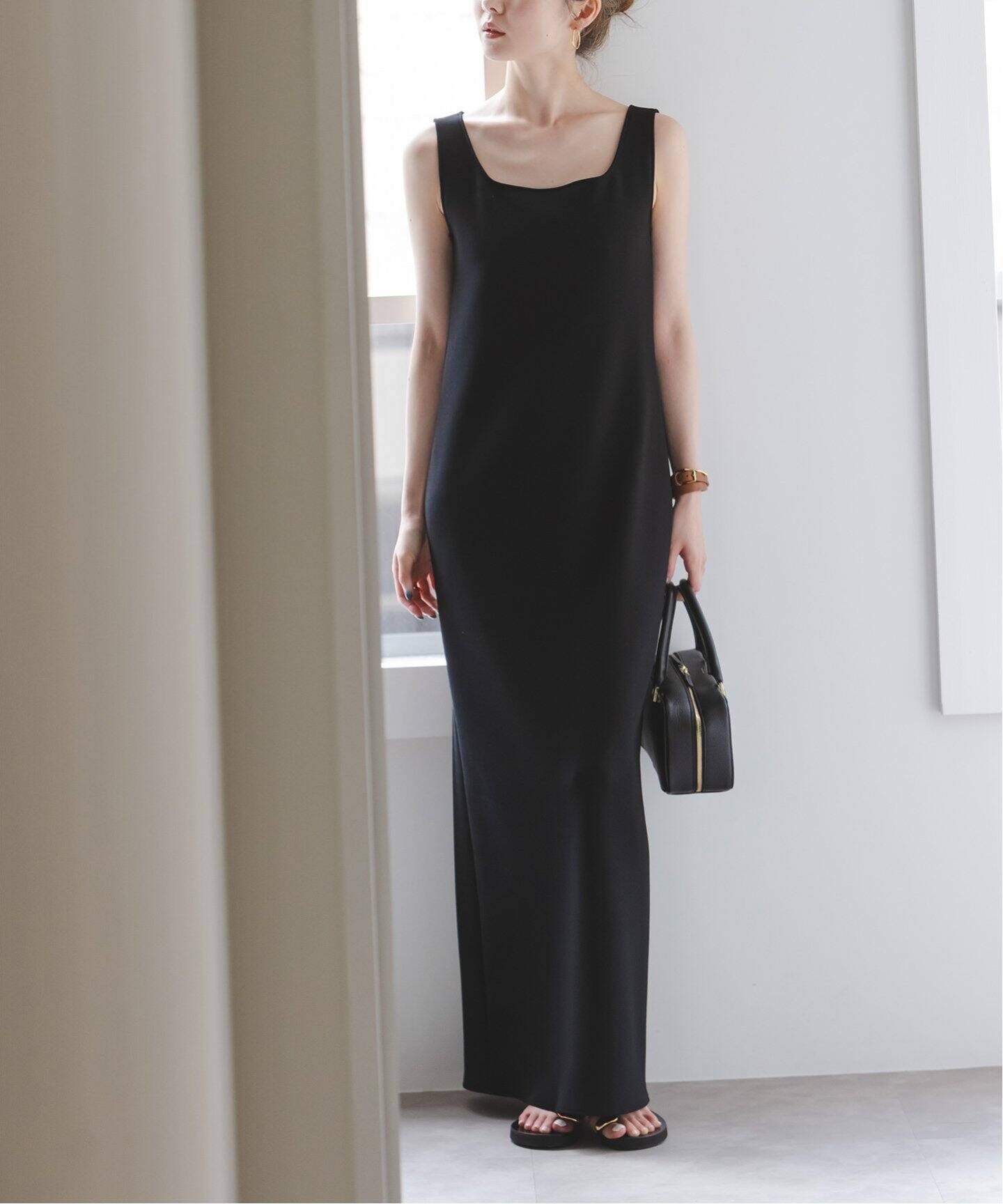 洗える】ニットライクジョーゼット2wayワンピース（ワンピース