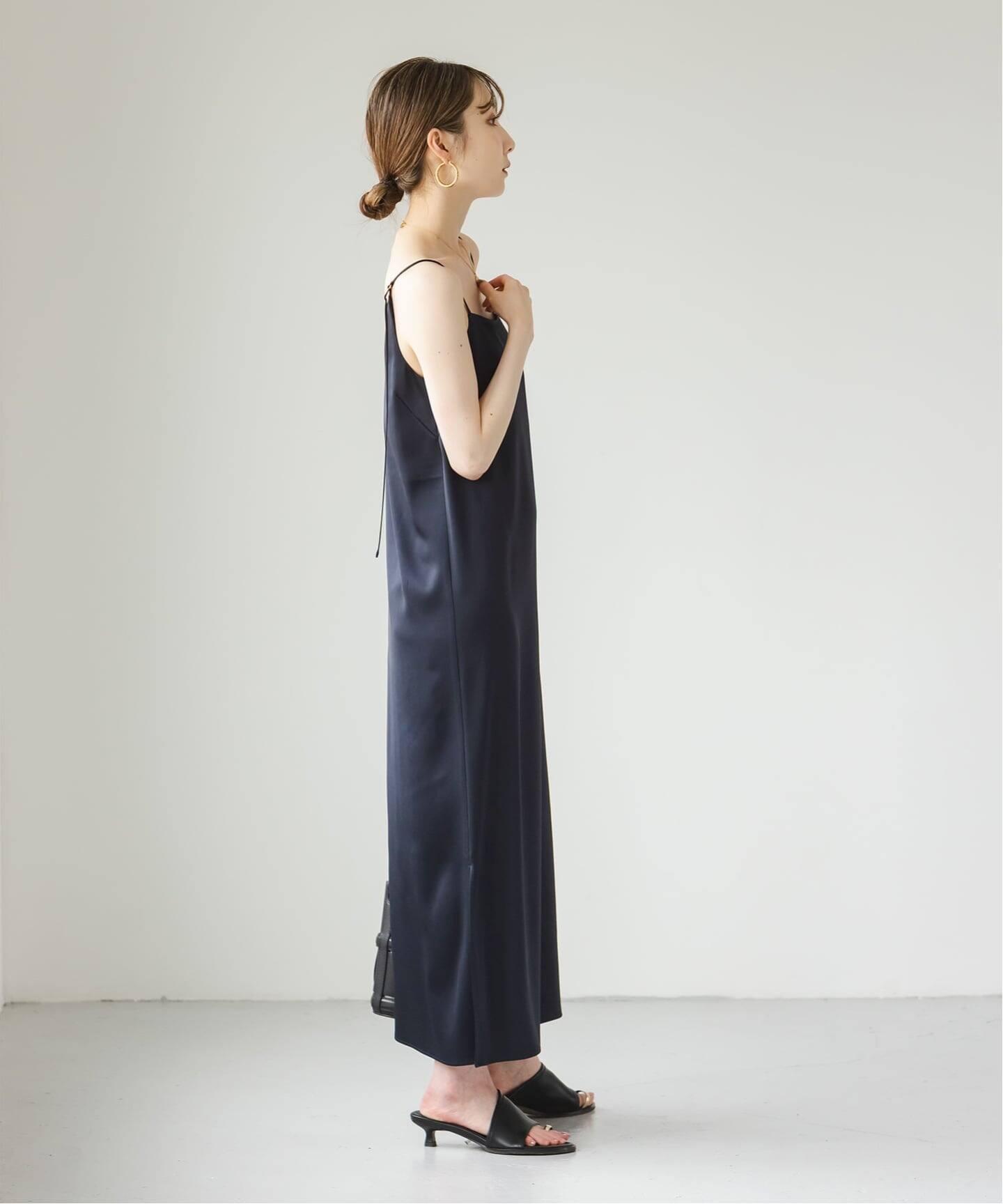 洗える】ルナサテンコンフォートキャミワンピース（ワンピース