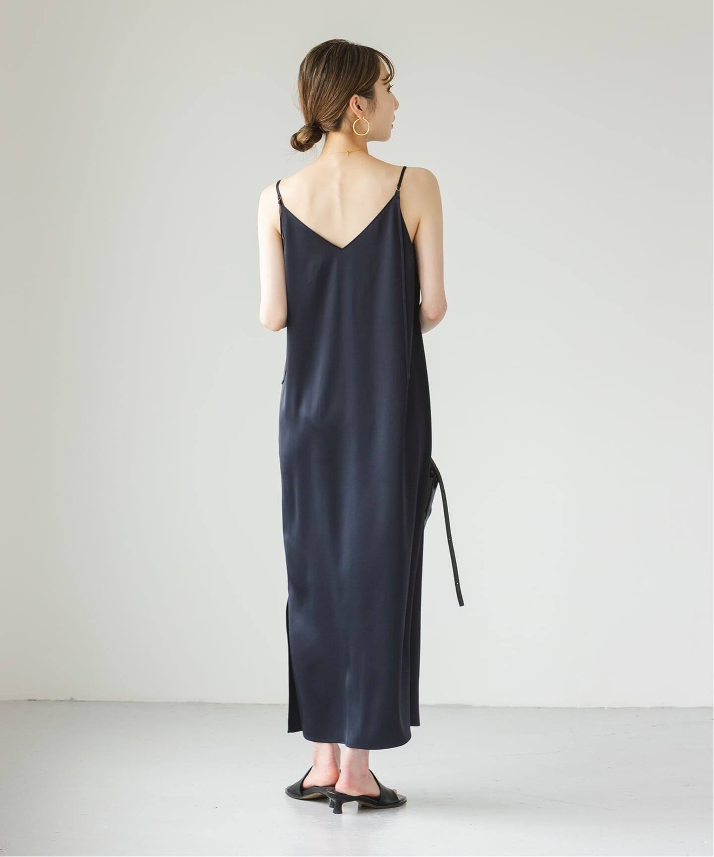 NOBLE完売ルナサテン　キャミワンピース NOBLE ノーブル 完売 ルナサテンコンフォートキャミワンピース