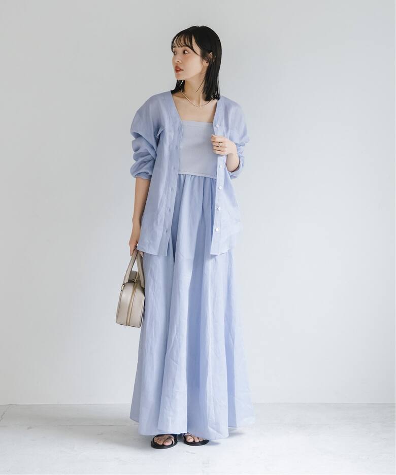 洗える】ラミーニットベアトップワンピース（ワンピース）｜NOBLE  