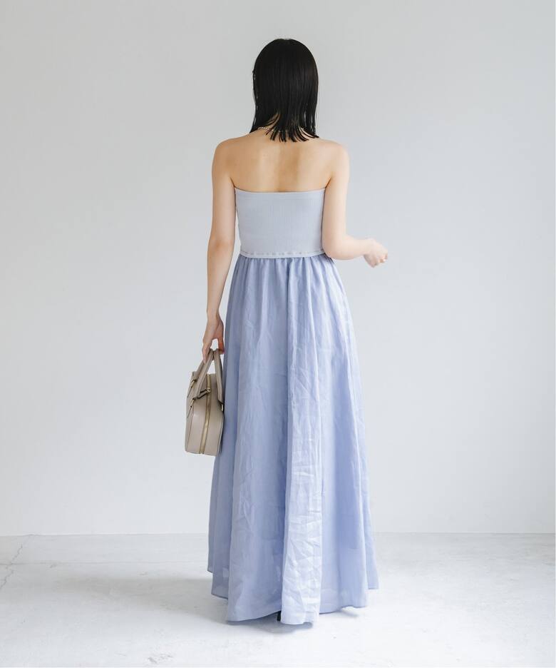 洗える】ラミーニットベアトップワンピース（ワンピース）｜NOBLE  