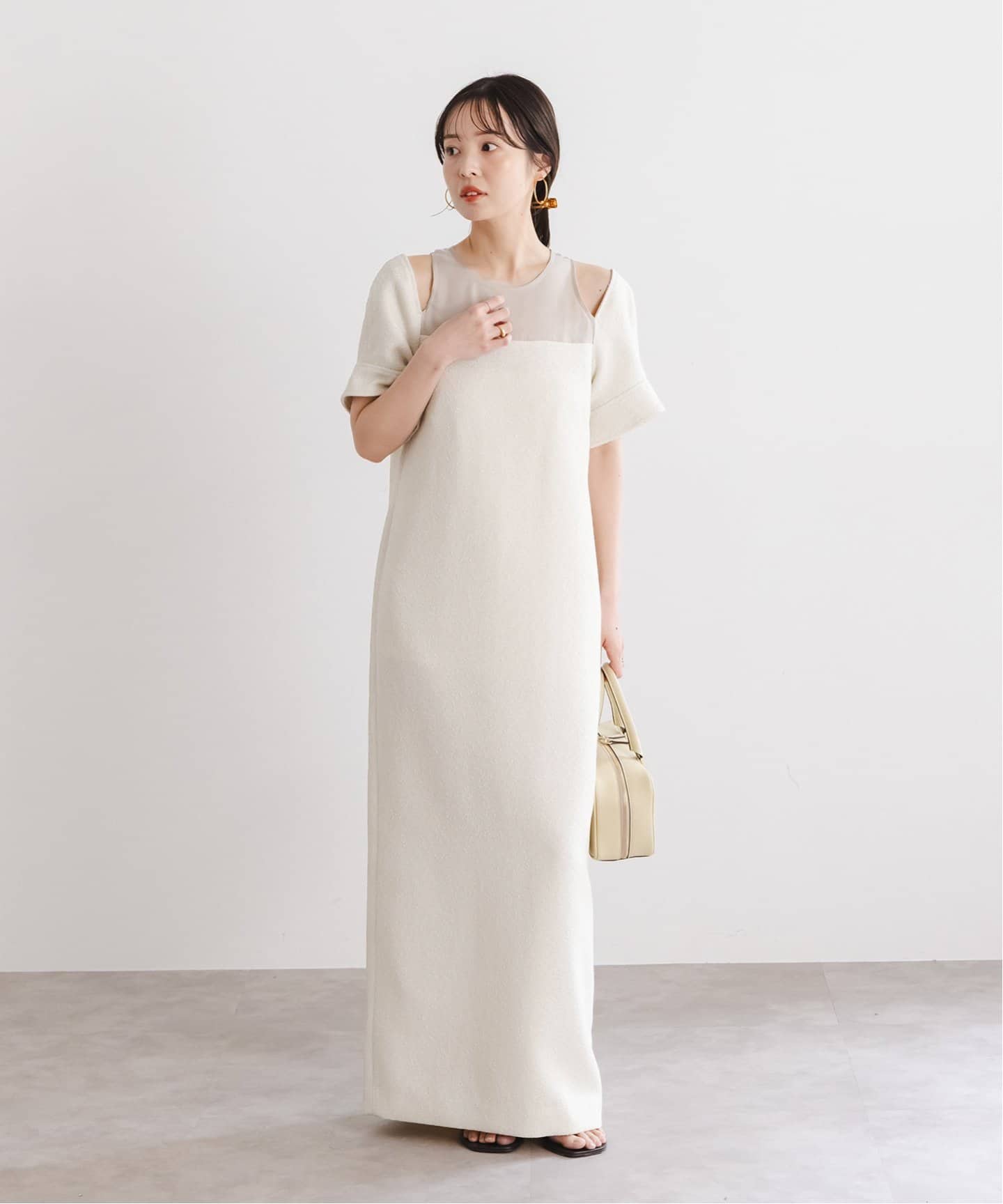 チャンキーツイードドッキングワンピース（ワンピース）｜NOBLE