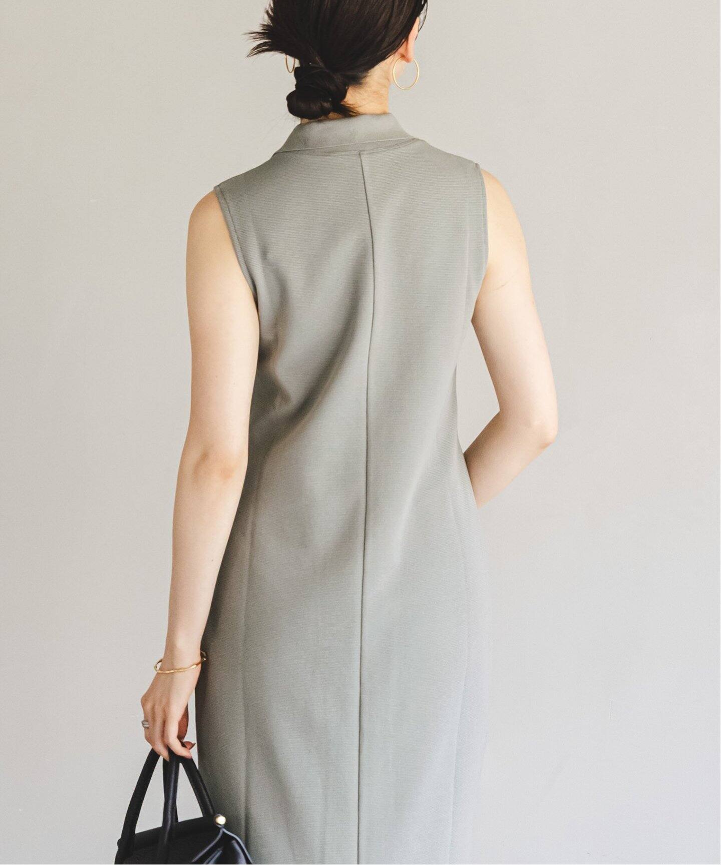 【NOBLE×L’AUBE BLANC】最新　ミラノリブジャージワンピース NOBLE×L'AUBE BLANC】ミラノリブジャージワンピース（ワンピース