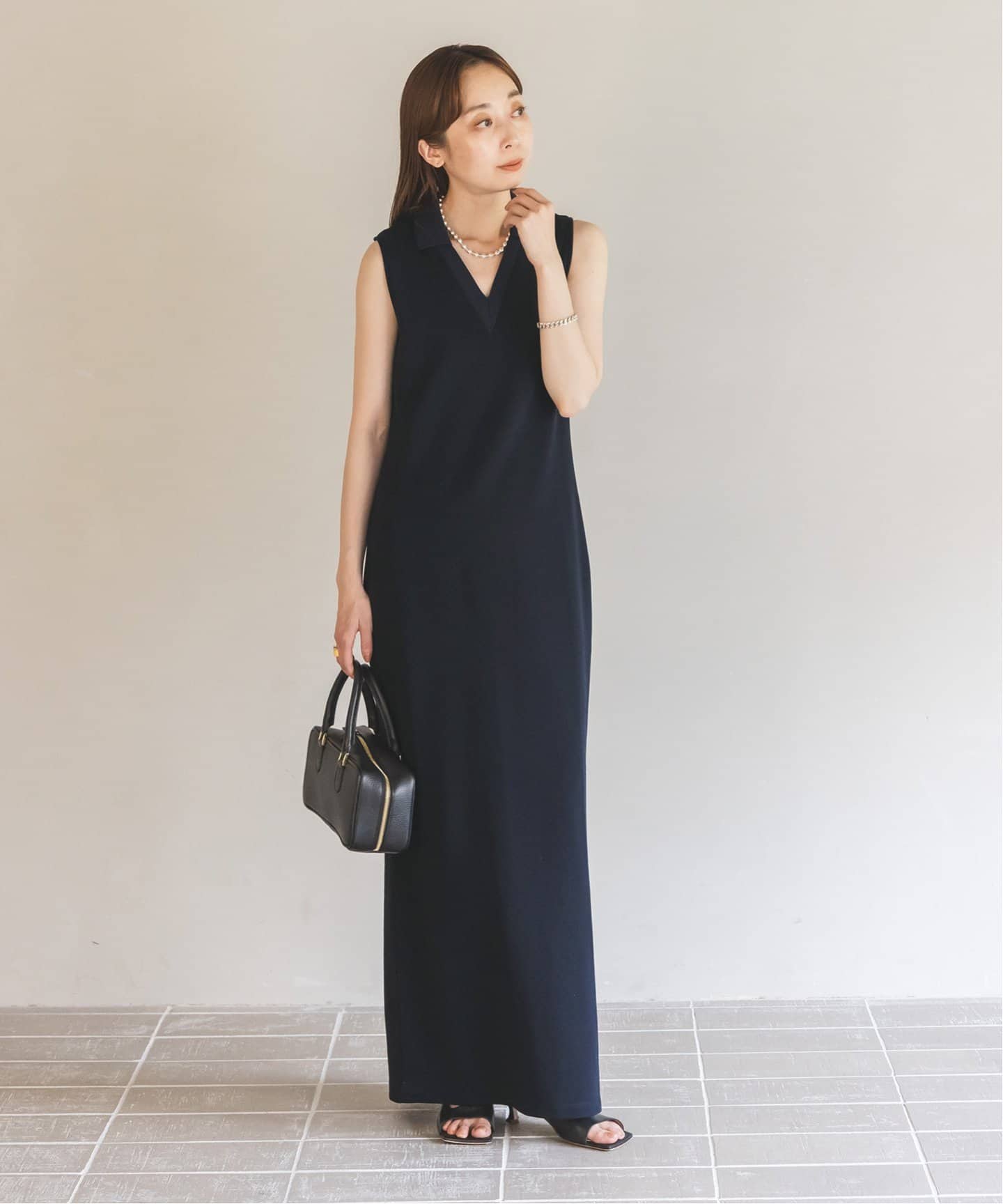ワンピース L'AUBE BLANC ánuans - 【新品】L'AUBE BLANC Keyneck Jacquard Dress の通販