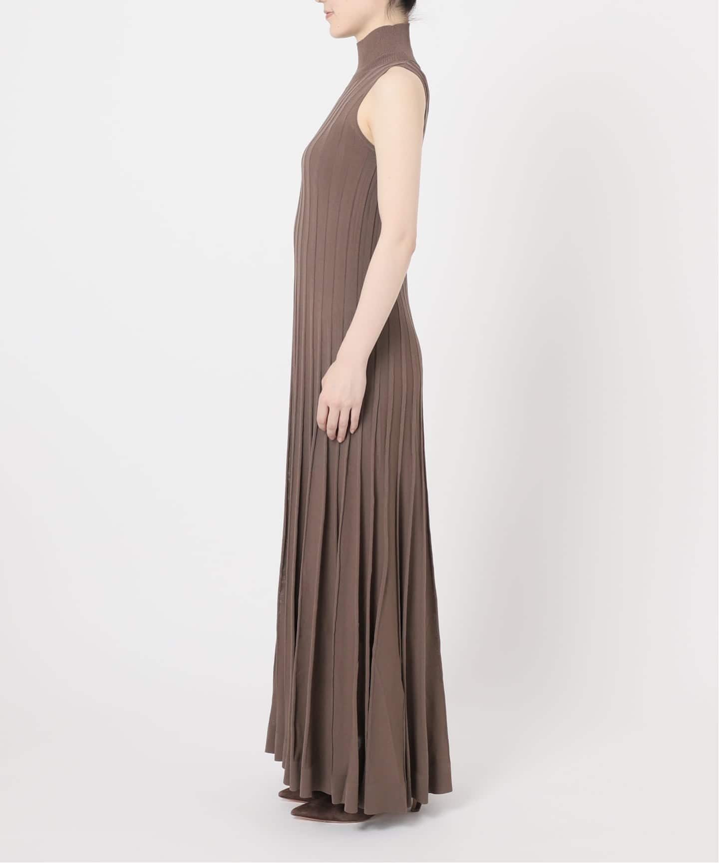 NOBLE×L'AUBE BLANC】シアーワイドリブニットワンピース（ワンピース
